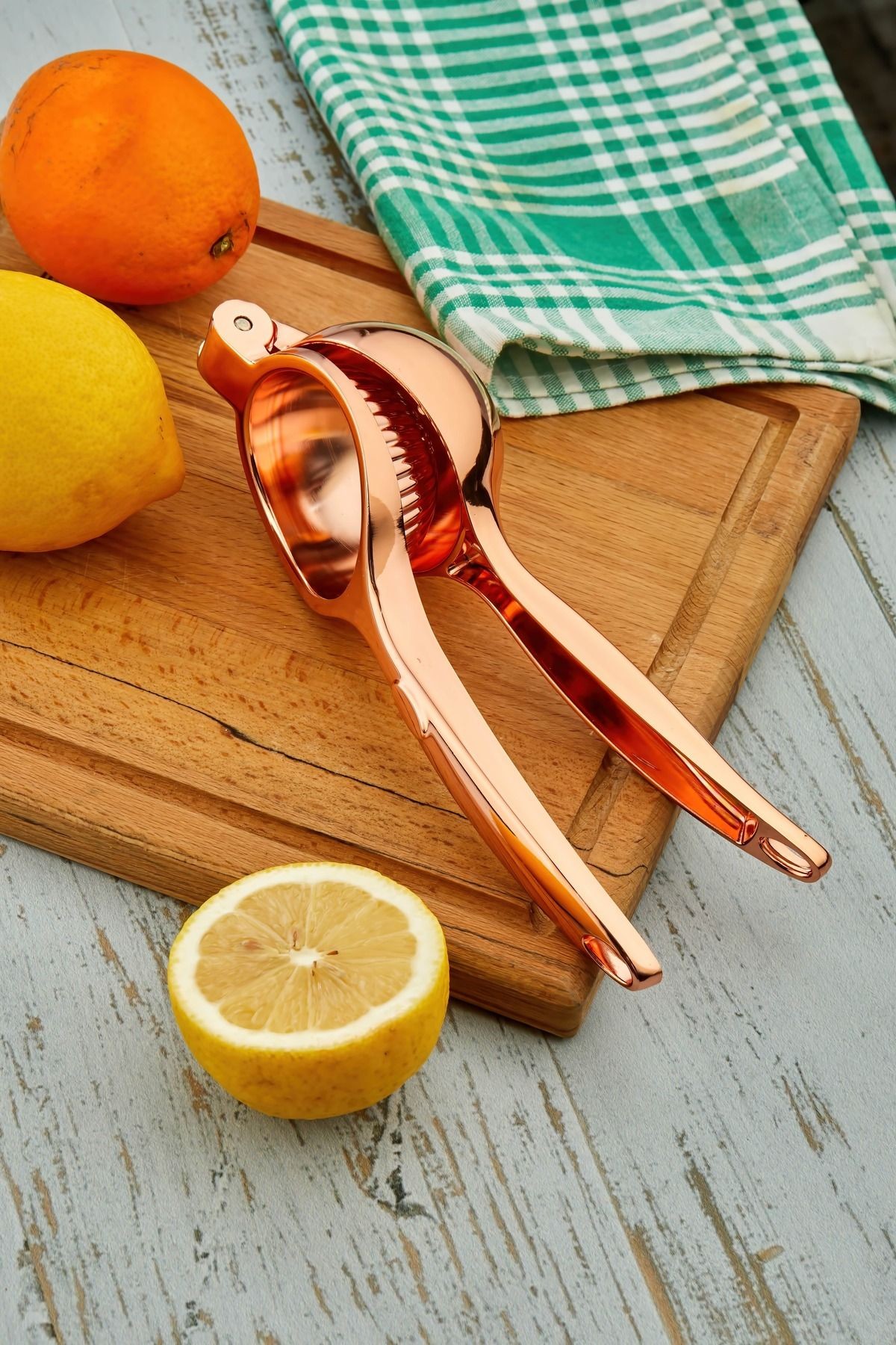 Premium Rose Gold Limon Sıkacağı Lüks Narenciye Sıkacağı Bakır Kaplama