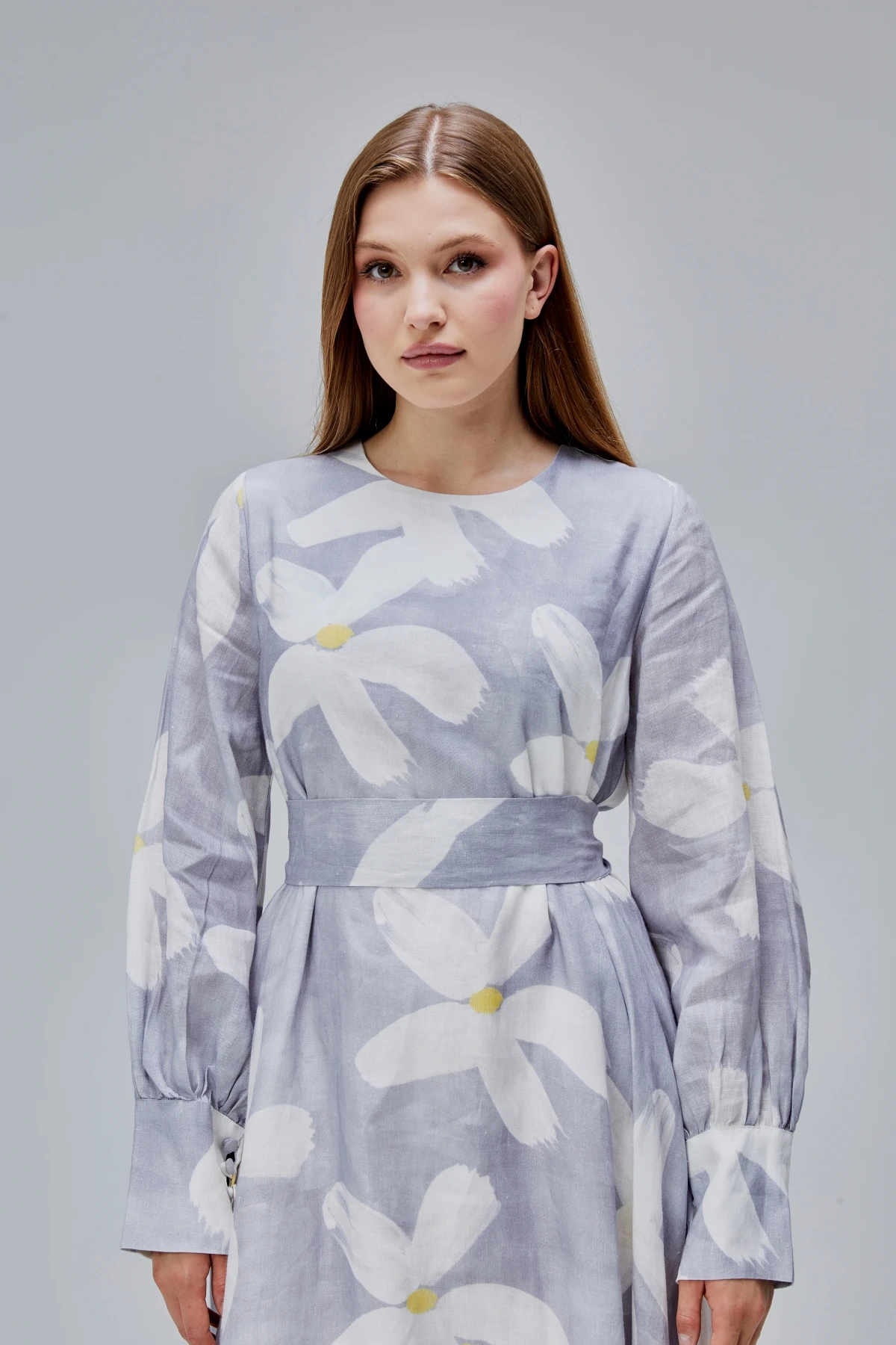 PAPATYA KETEN ELBİSE