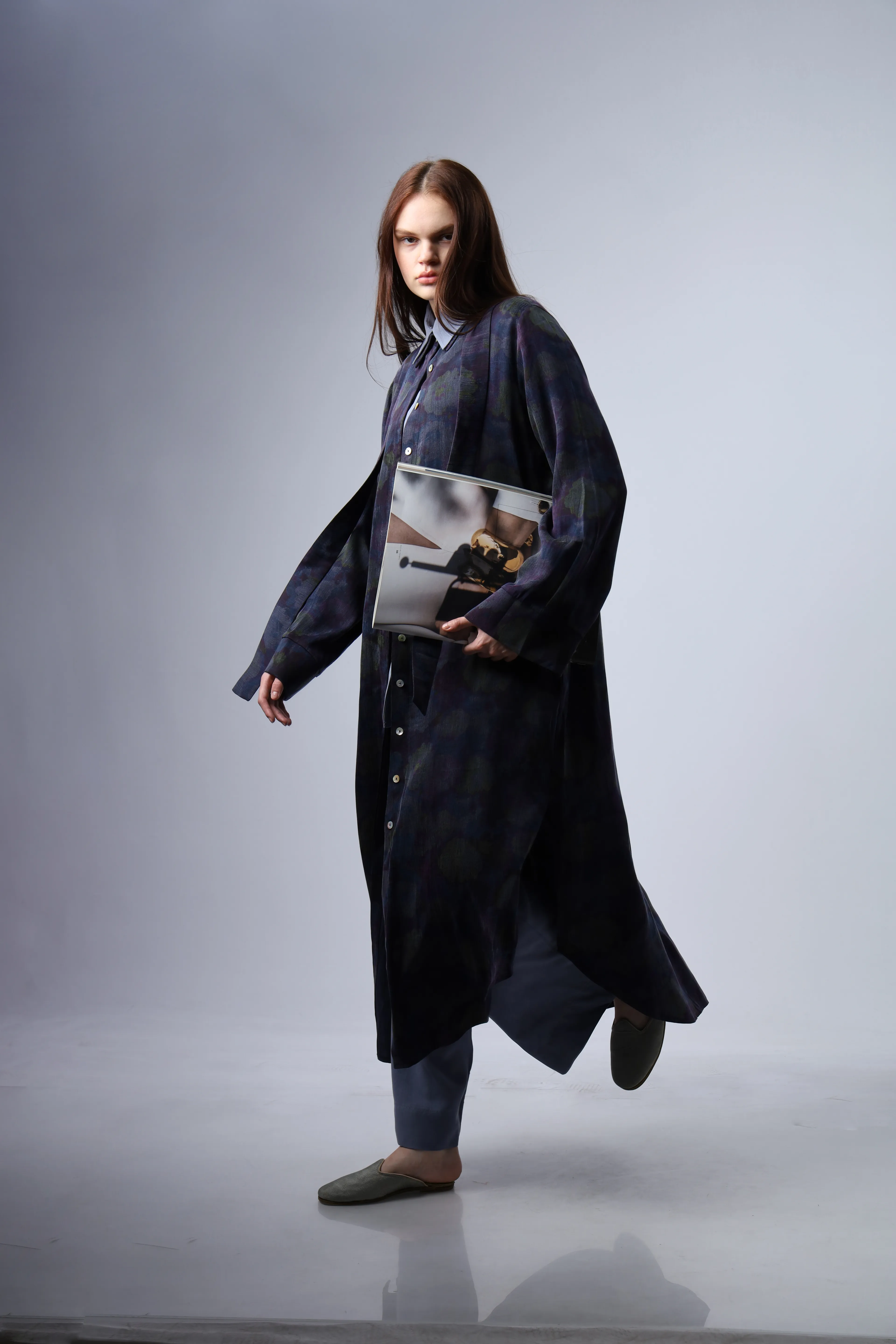 "Limited Edition Collection"  DESENLİ  İPEK CUPRA GÖMLEK ELBİSE (ÖN SİPARİŞ)