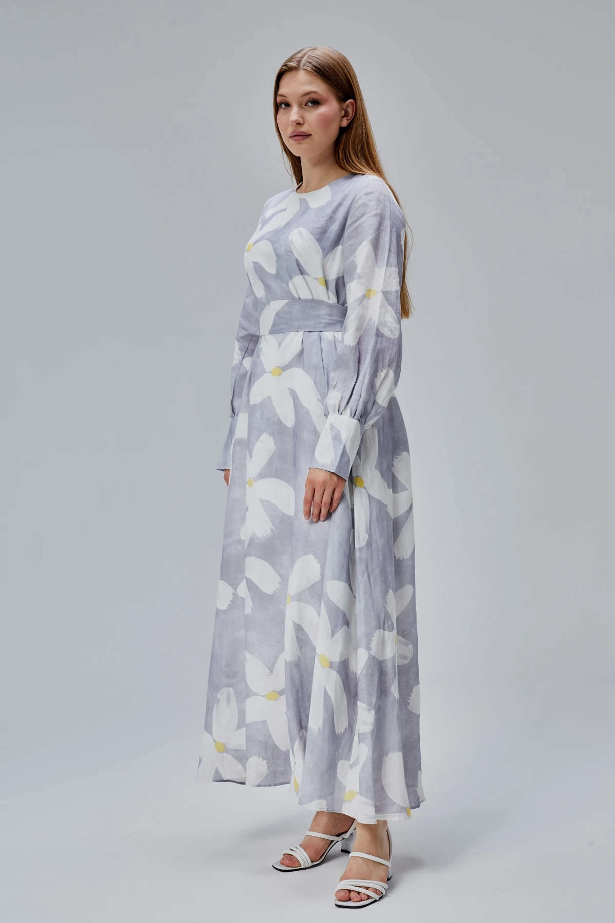 PAPATYA KETEN ELBİSE