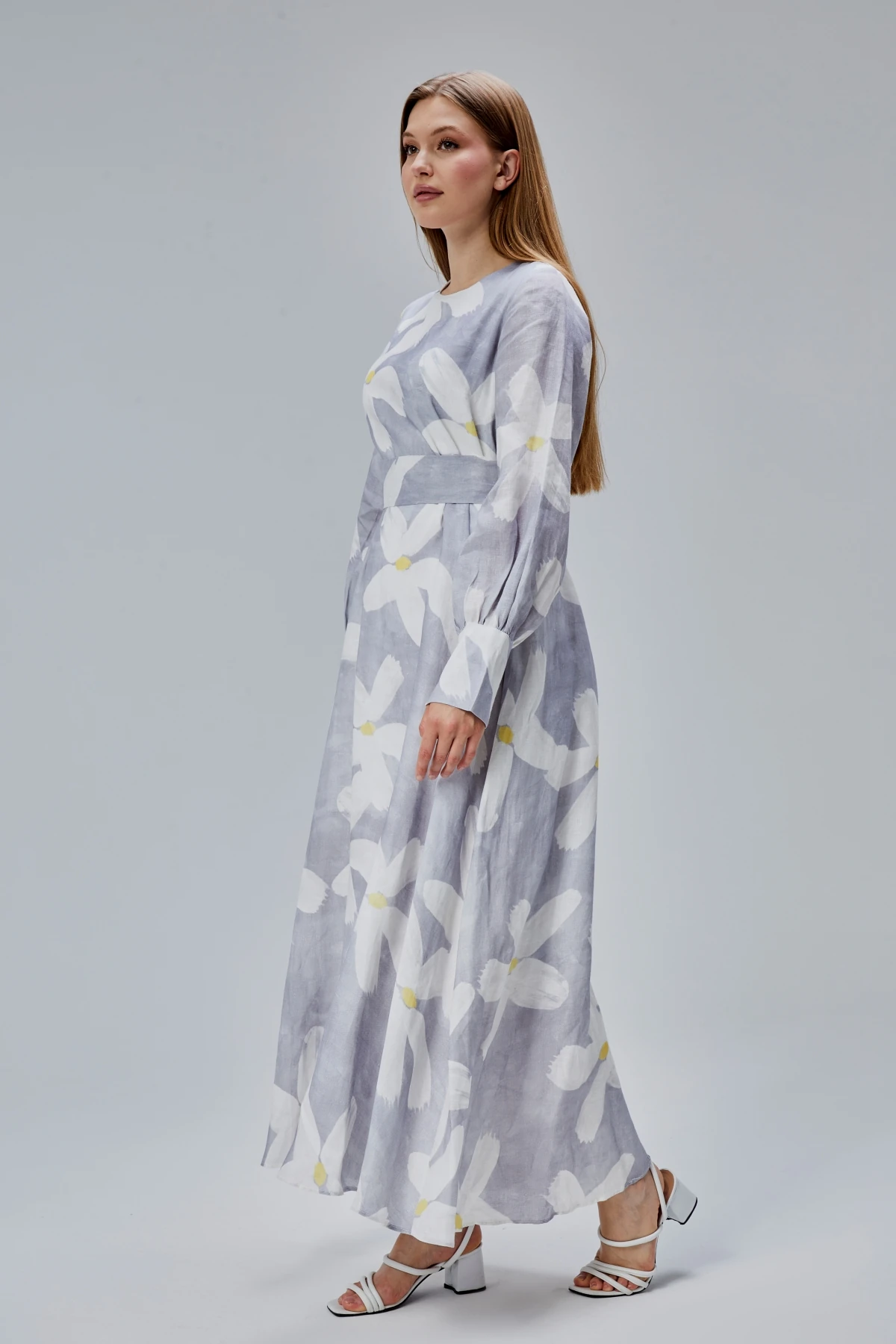 PAPATYA KETEN ELBİSE