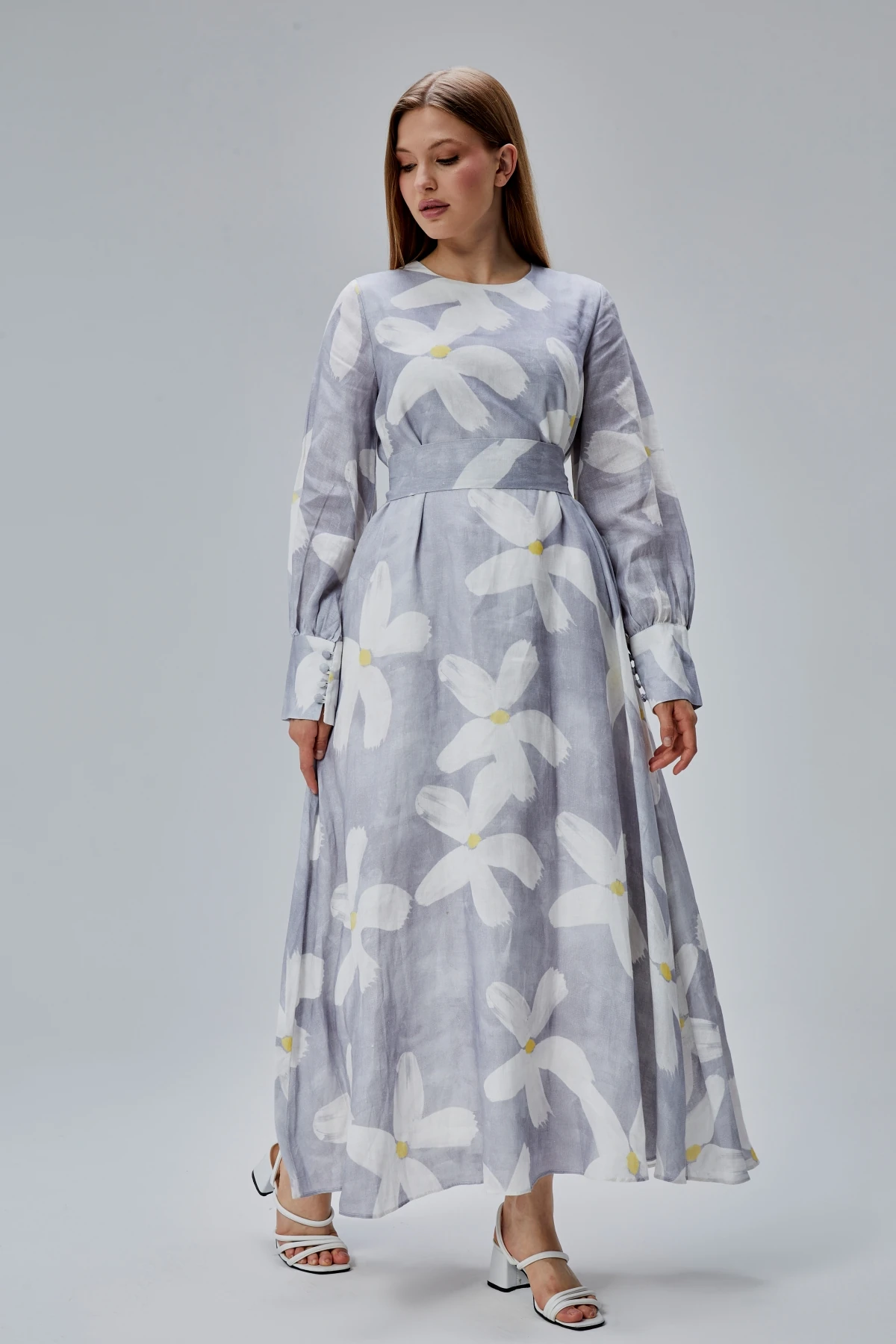 PAPATYA KETEN ELBİSE