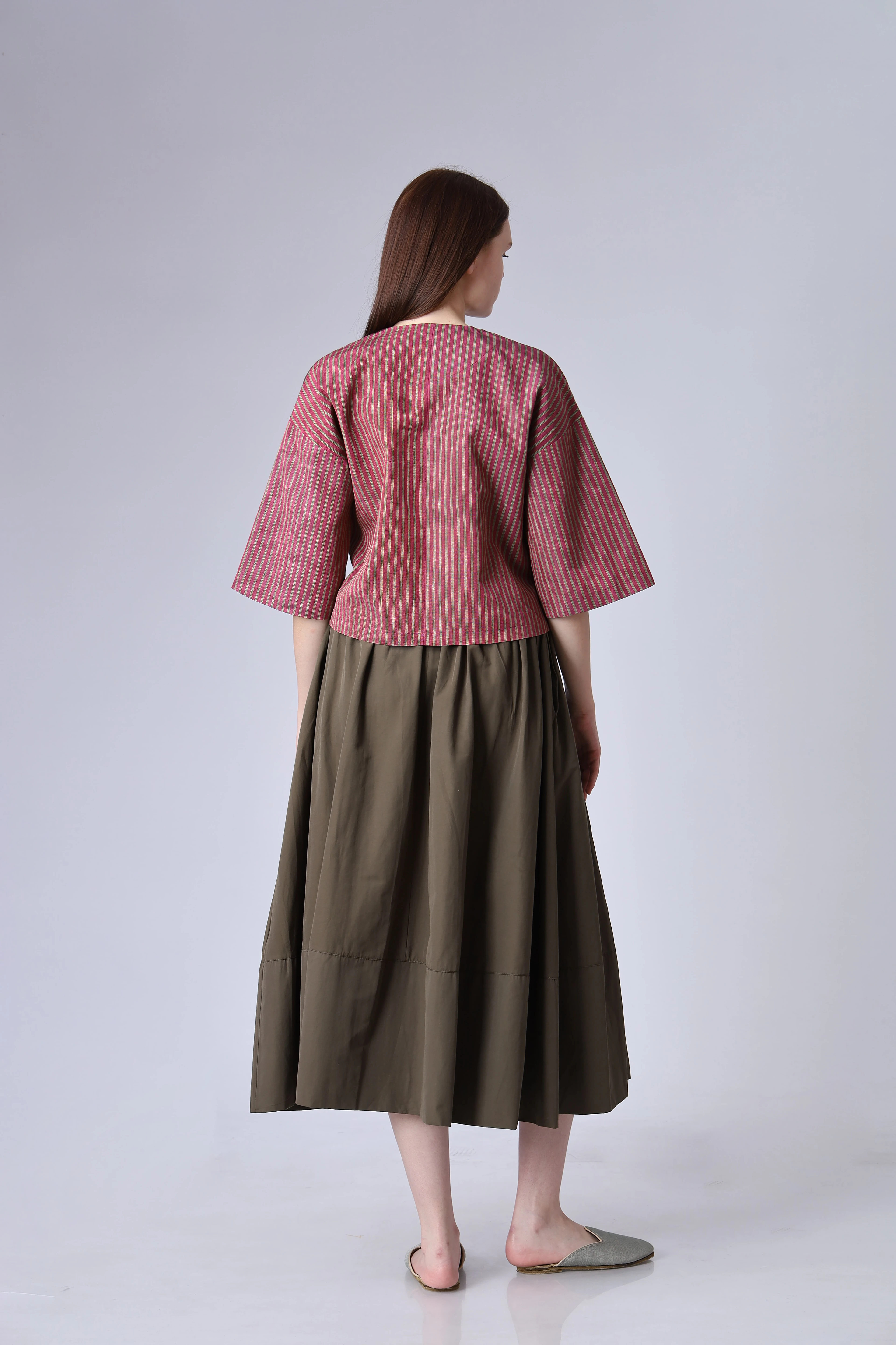 HAKİ KEMER DETAYLI KANVAS ETEK