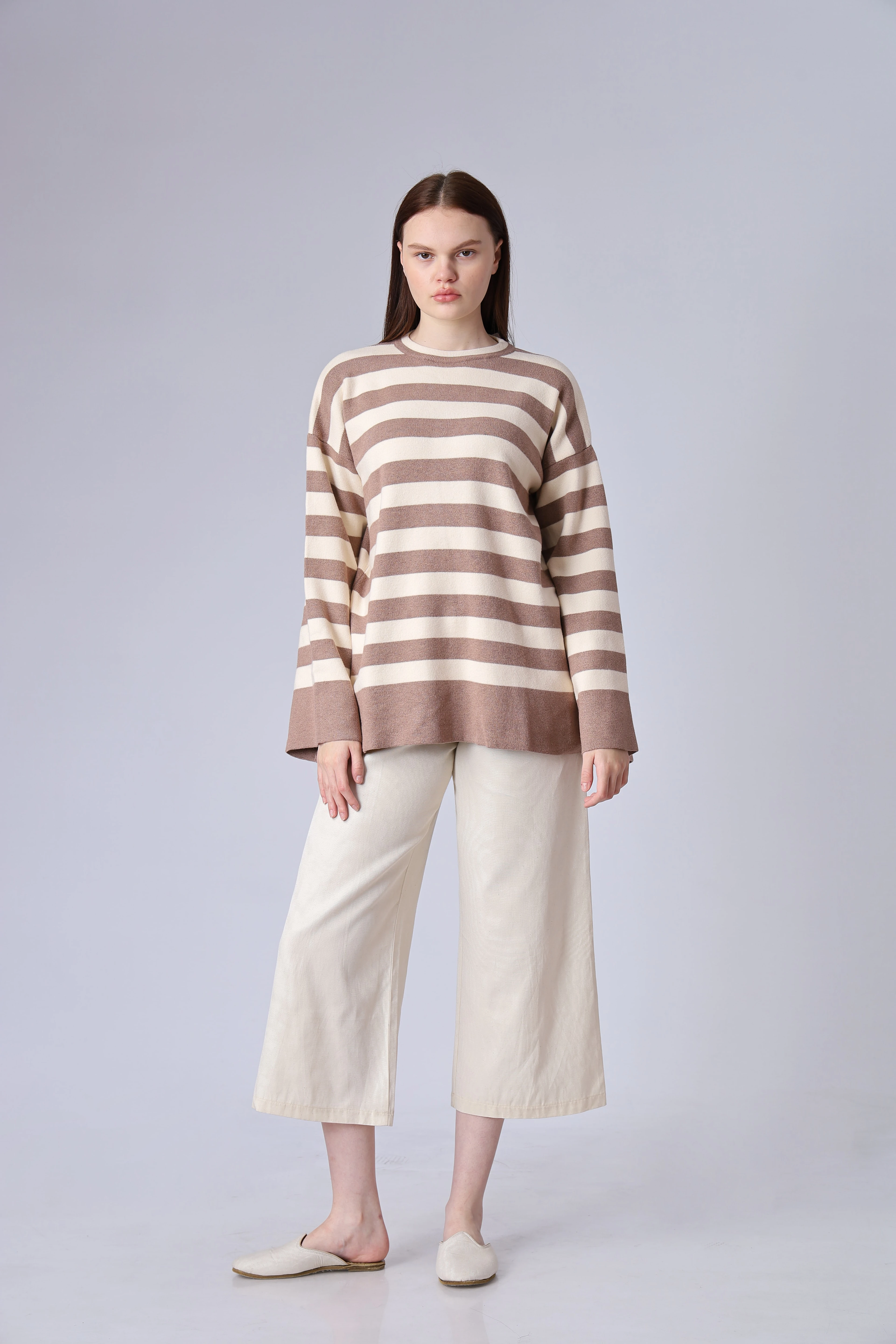 ÇİZGİLİ TRİKO KAZAK