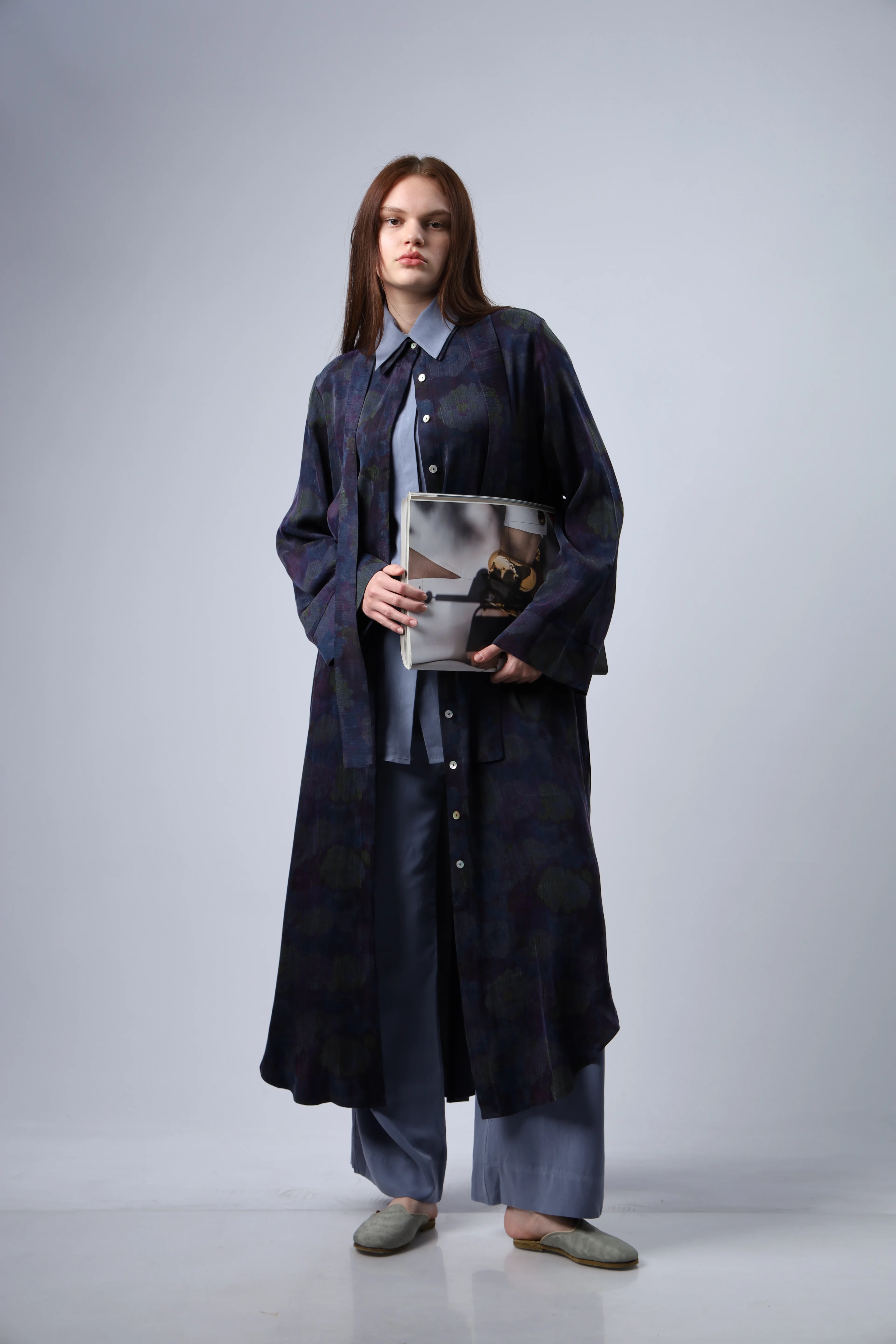 "Limited Edition Collection"  DESENLİ  İPEK CUPRA GÖMLEK ELBİSE (ÖN SİPARİŞ)