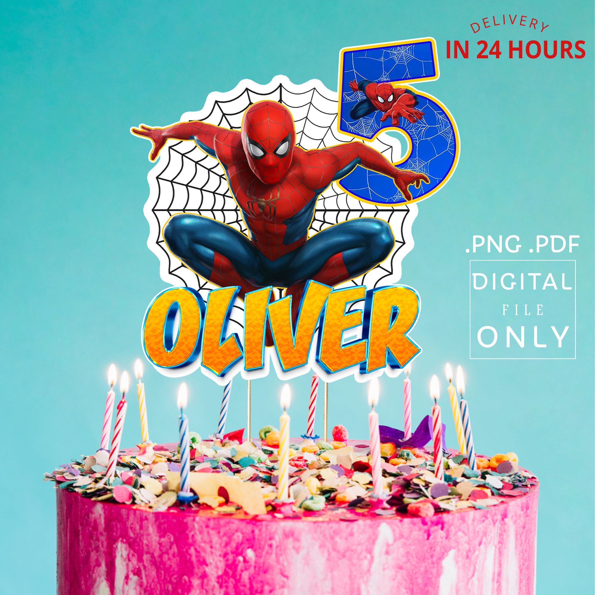 Spiderman Printable Birthday Cake Topper