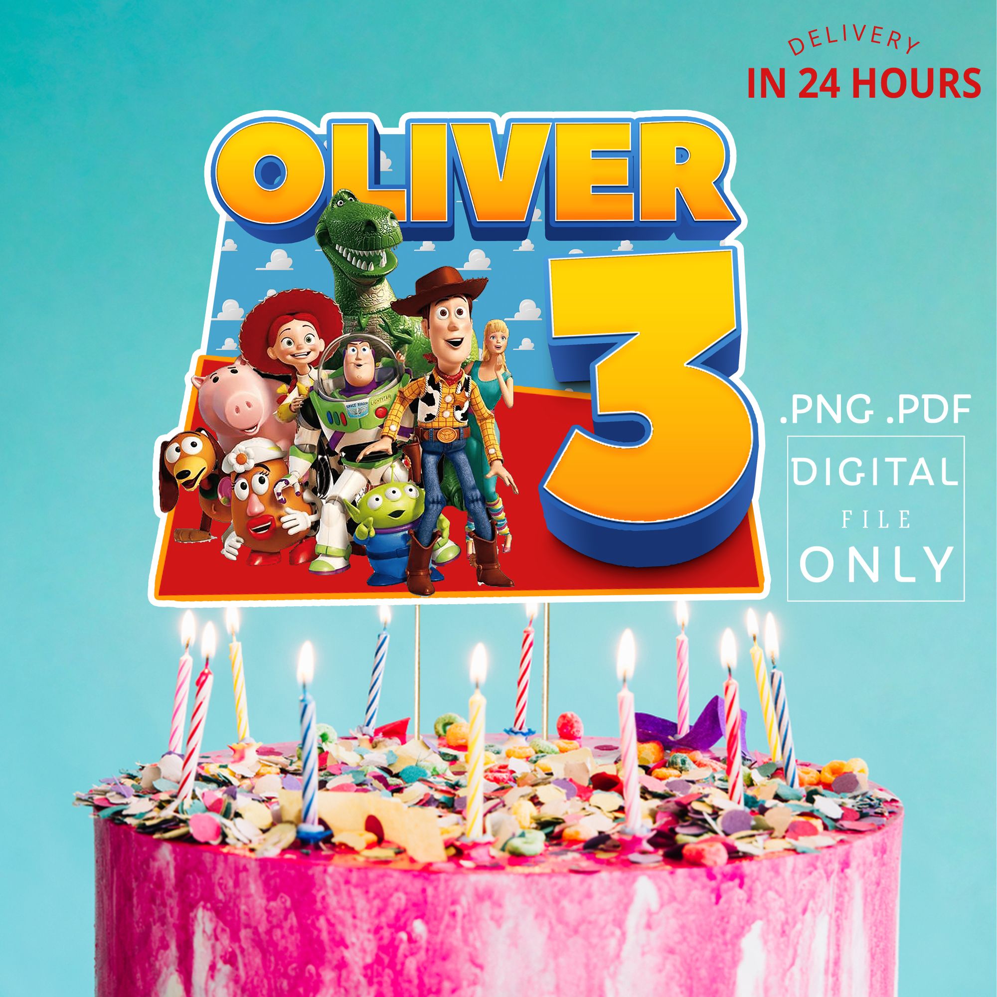 Printable Toy Story Birthday Cake Topper