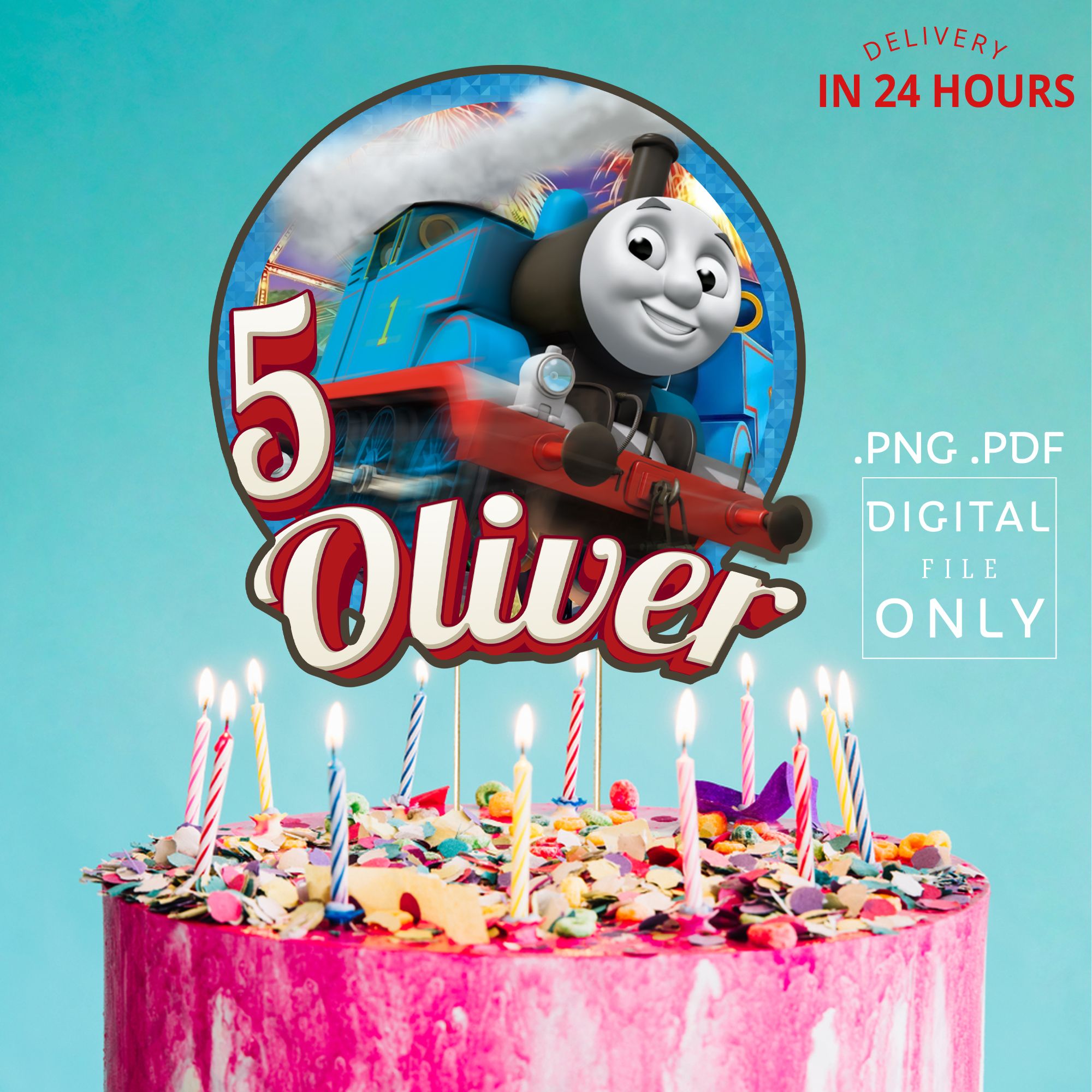 Printable Thomas and Friend Birthday Cake Topper