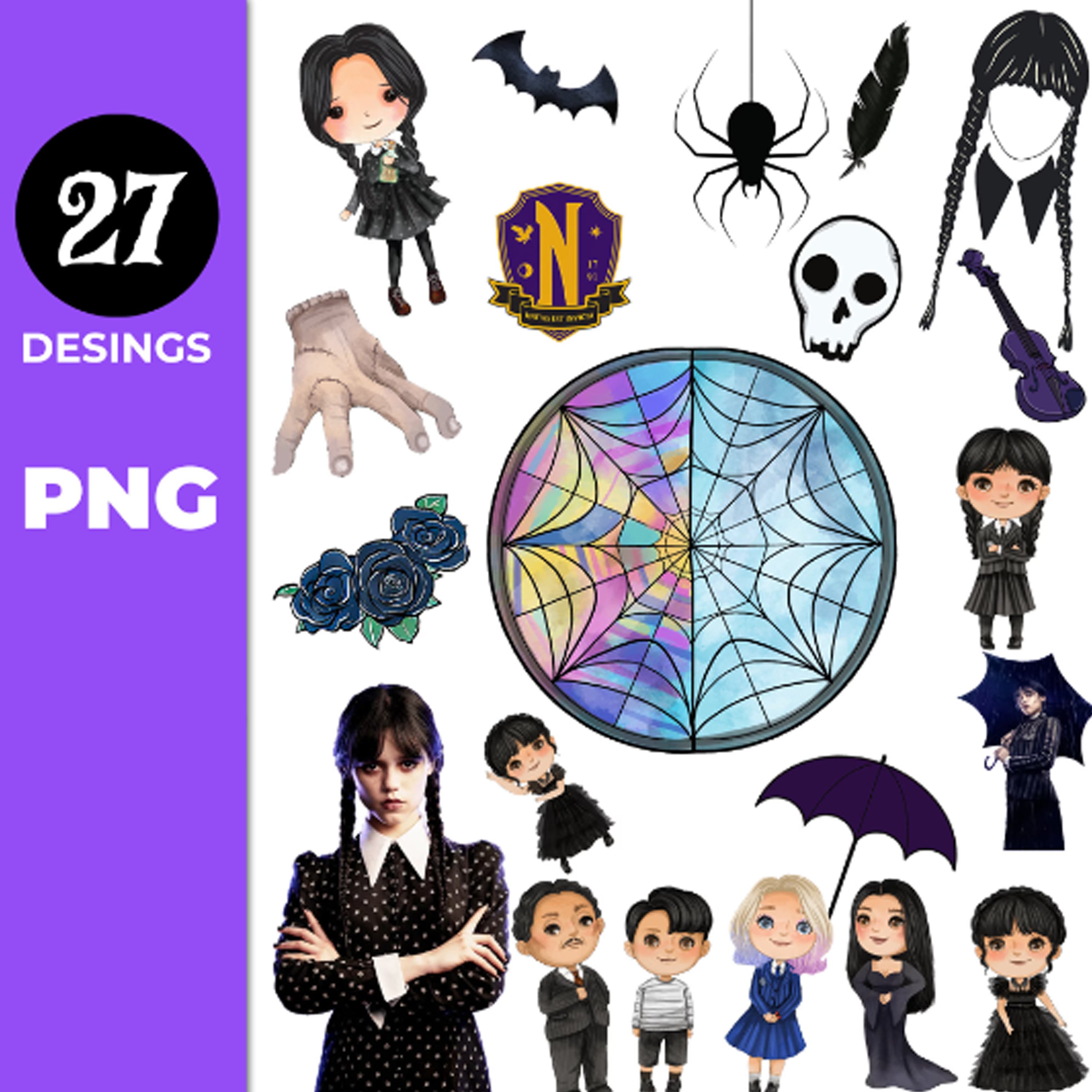 Wednesday Cliparts - Wednesday Addams Birthday PNG