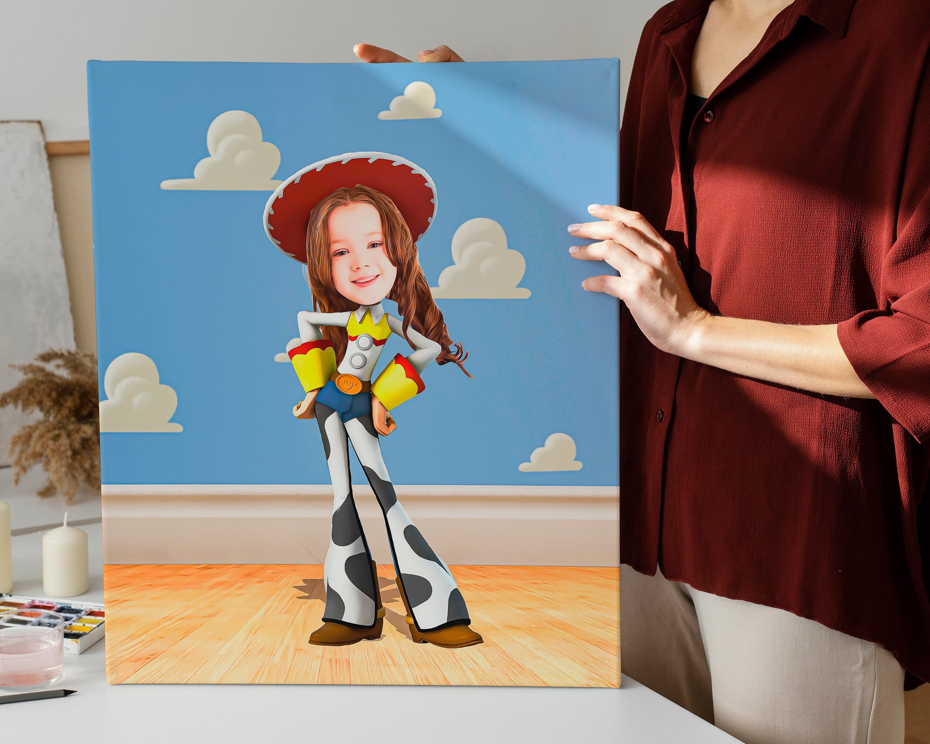 Jessie Toy Story Kids Custom Portrait,Get Your Own Toy Story Portrait from your photo,Digital File Only