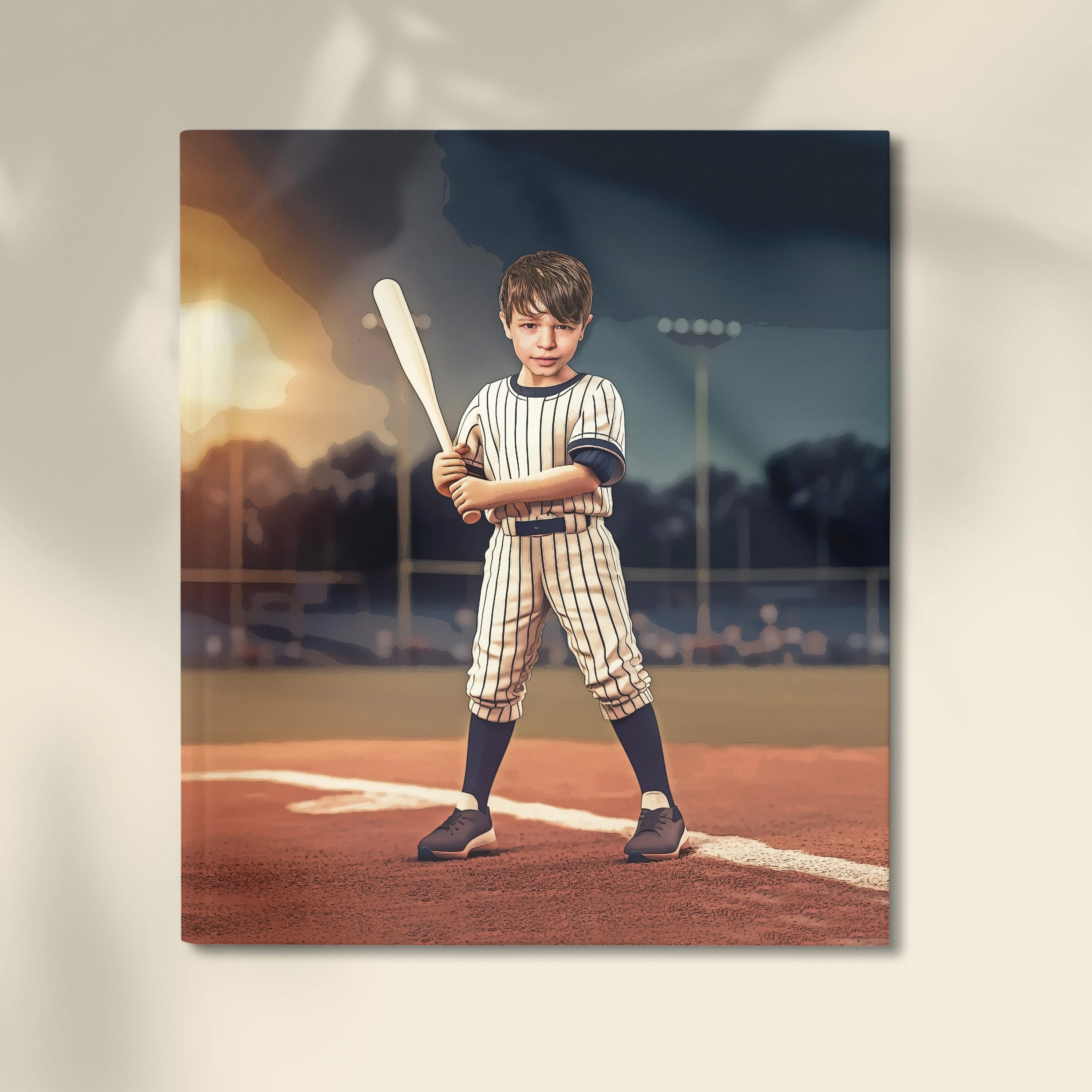 Baseball Player Kids Custom Portrait, Get Your Own Baseball Player Portrait from your photo,Digital File Only