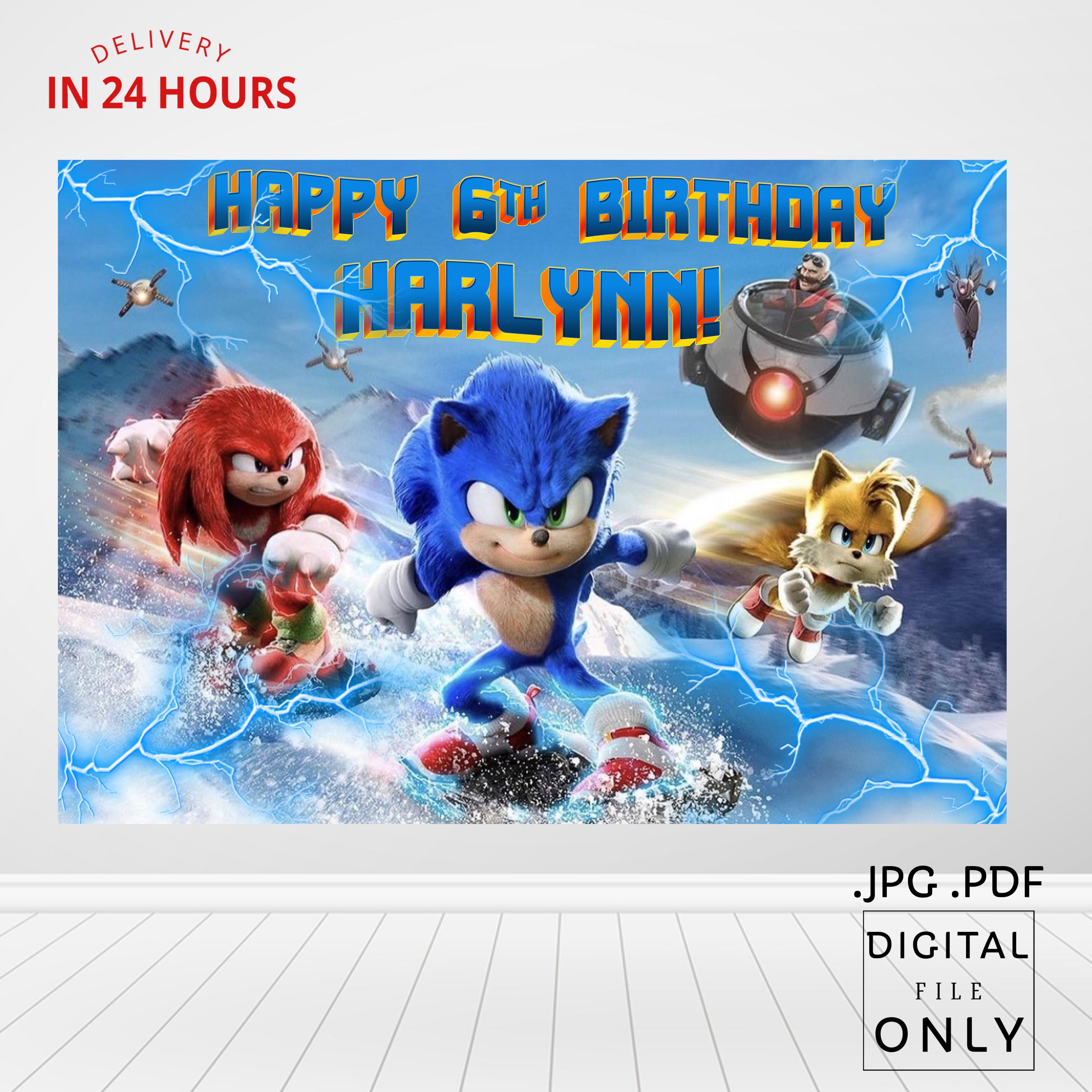 Sonic Birthday Backdrop, Sonic Birthday Banner