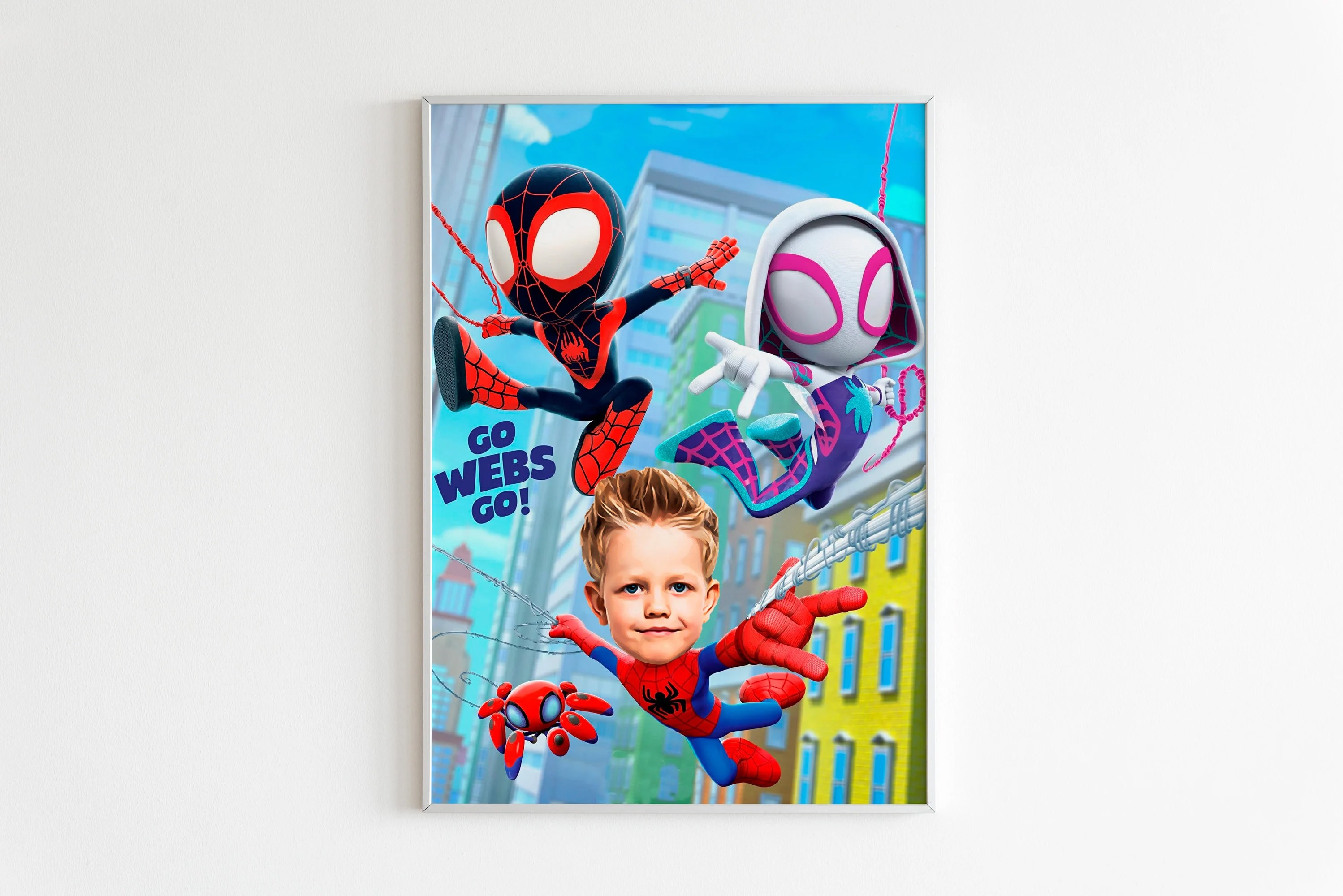 Spidey and His Amazing Friends Kids Custom Portrait,Get Your Own Superhero Portrait from your photo,Digital File Only