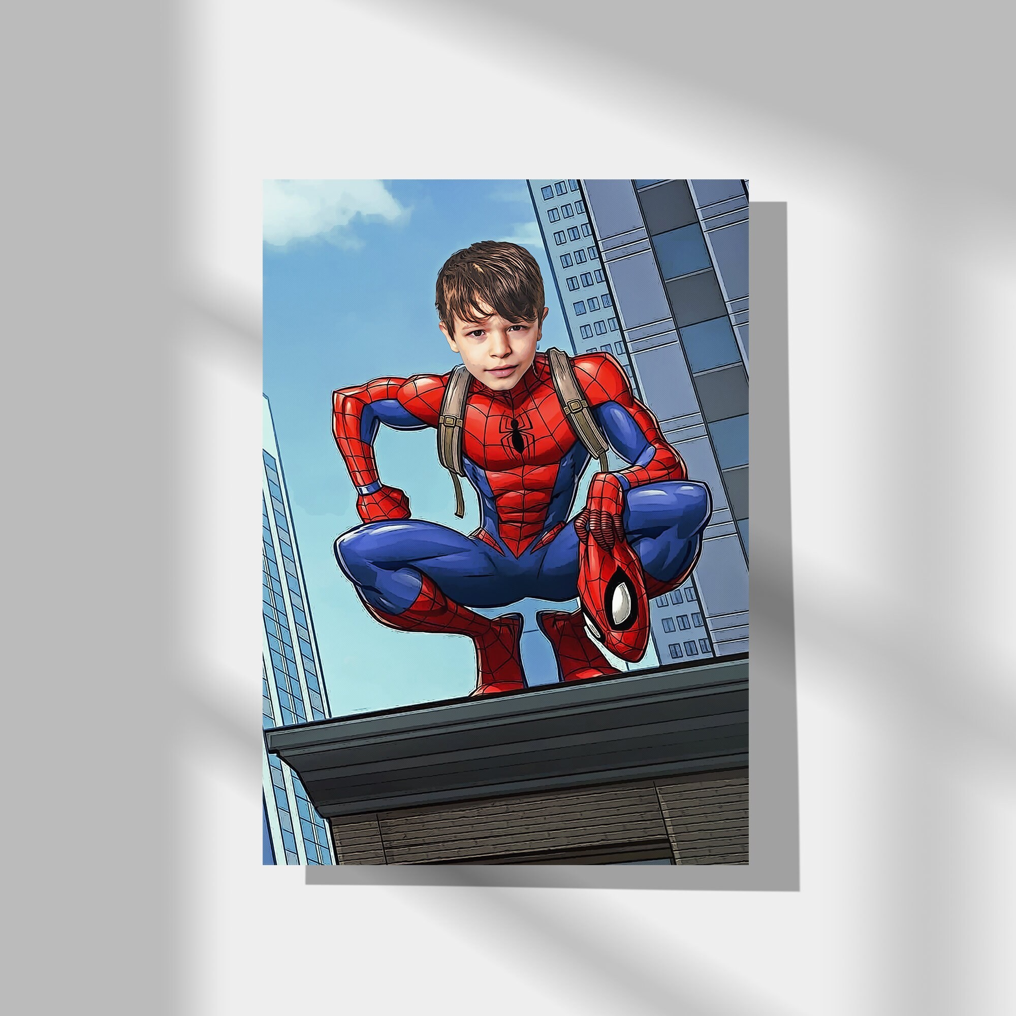 Spider-Man Custom Portrait, Get Your Own Spiderman Portrait from your photo ,Digital File Only