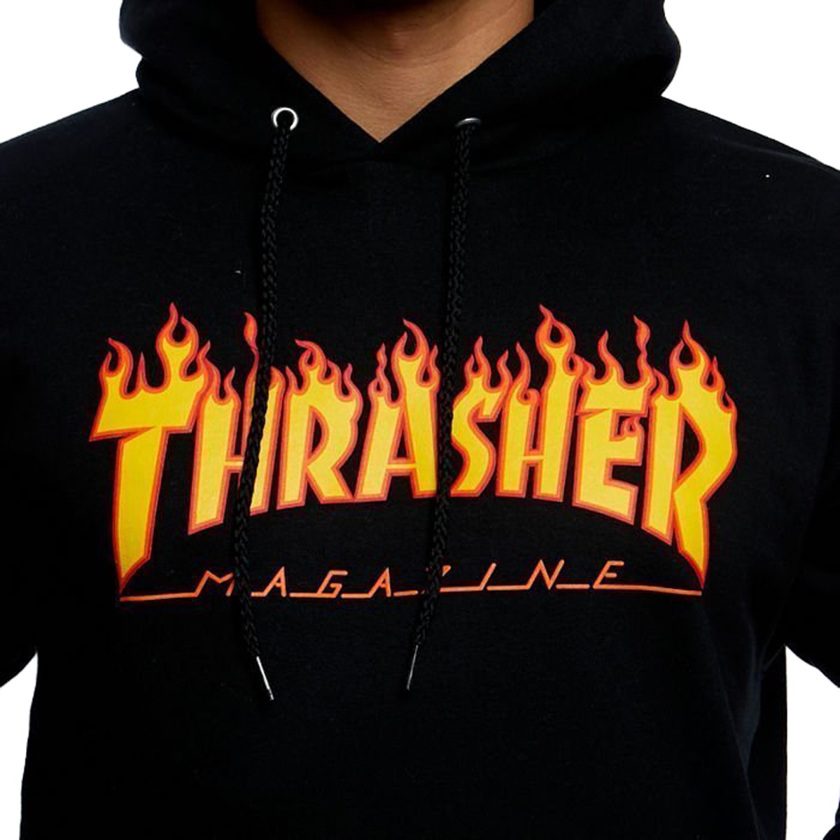 Thrasher Flame Logo Black Sweathirt Hoodie 113102