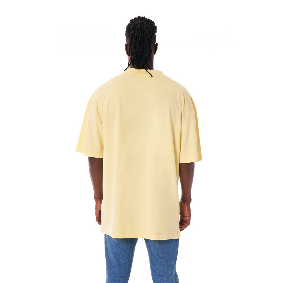 Ghetto Off Limits Burning Man Yellow Oversize T-Shirt TS-20007