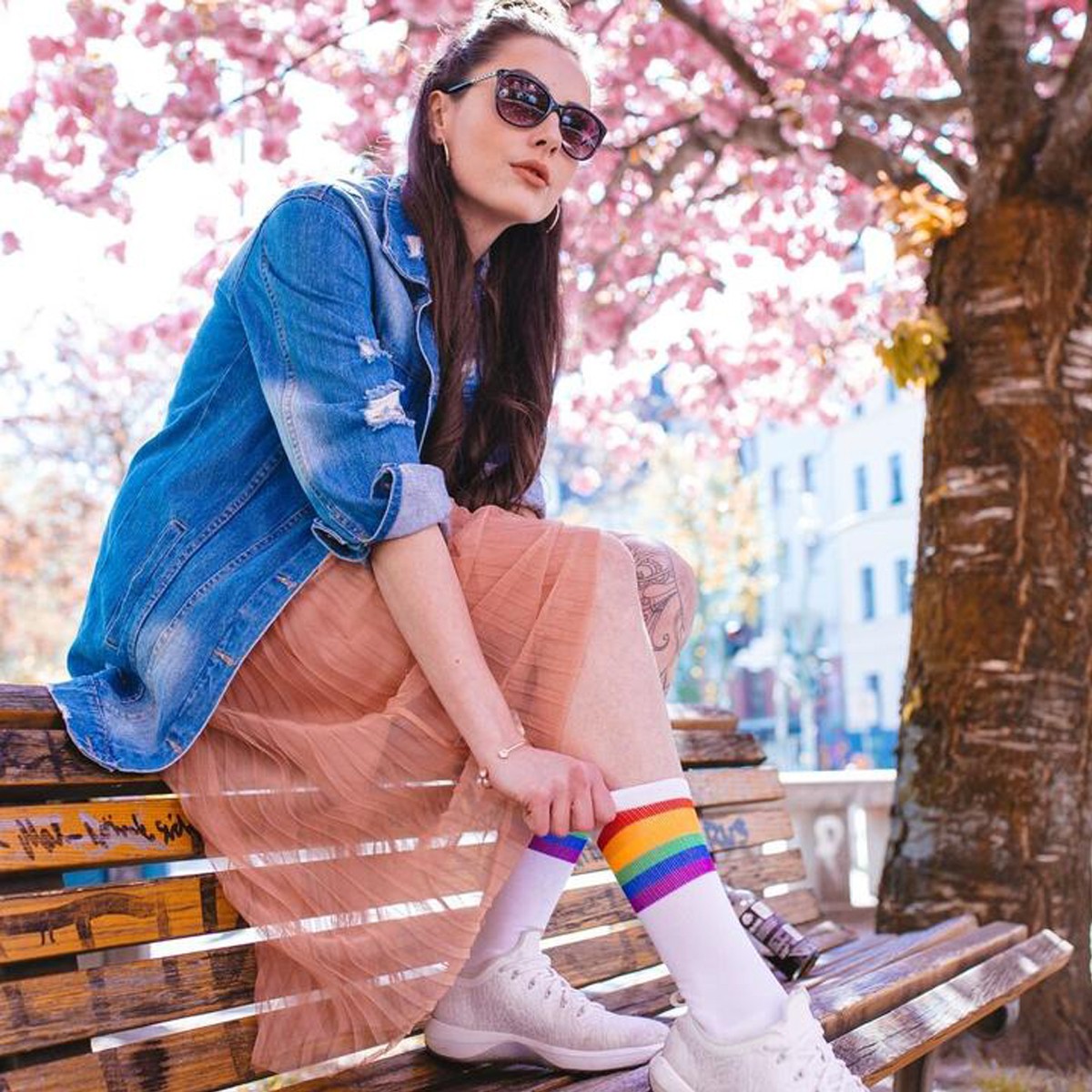 American Socks Rainbow Pride Mid High Çorap AS015