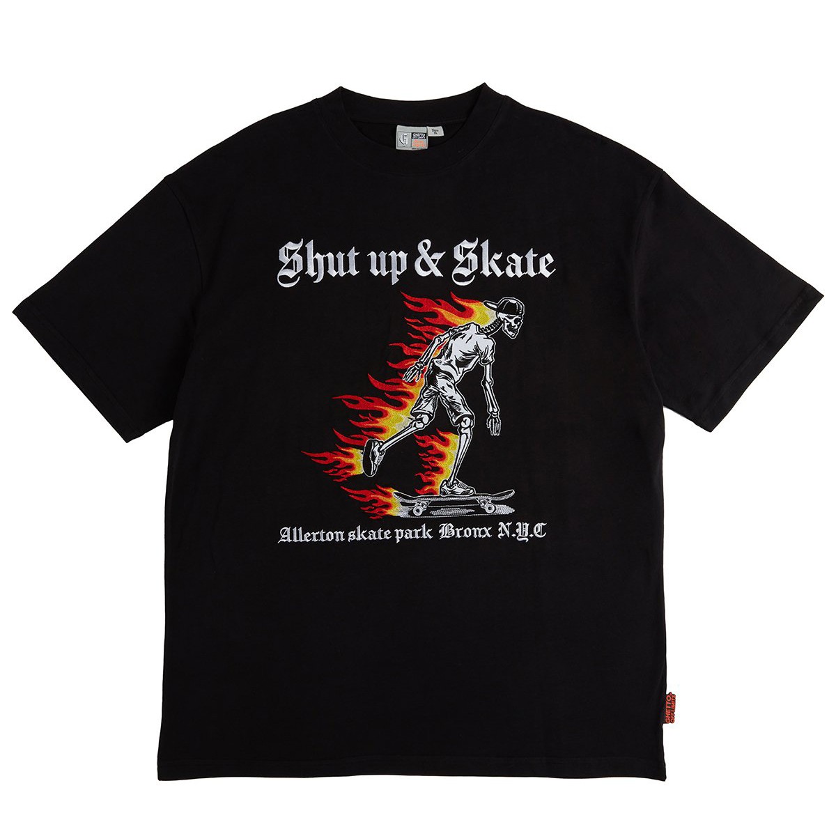 Ghetto Off Limits Burning Man Black Oversize T-Shirt TS-20007