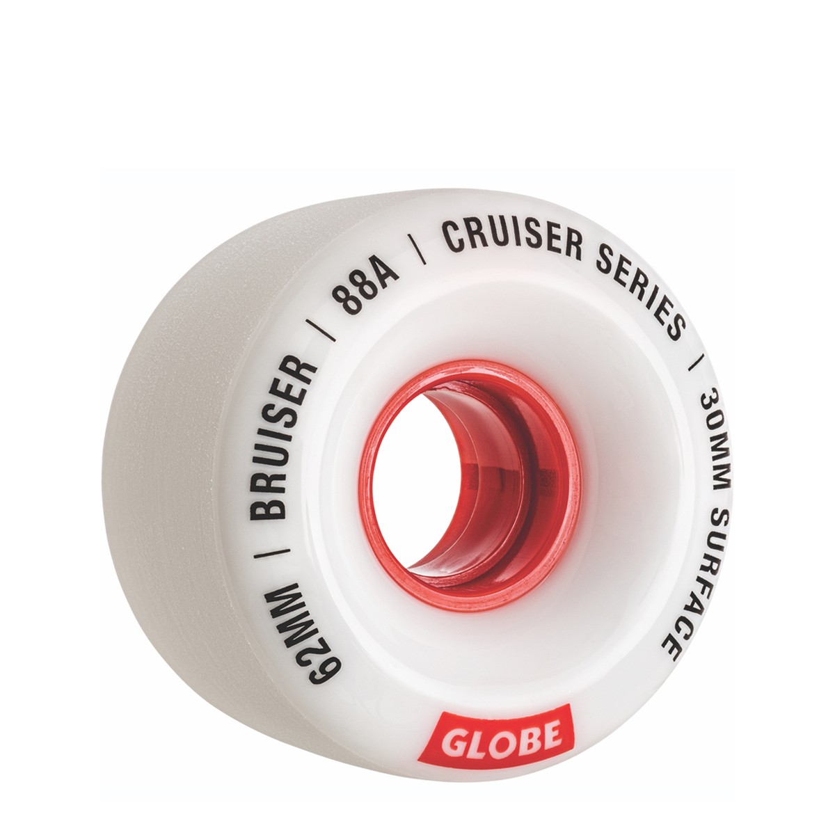 Globe Bruiser White/Red 88A 62mm Kaykay Tekerlek Seti 10125016