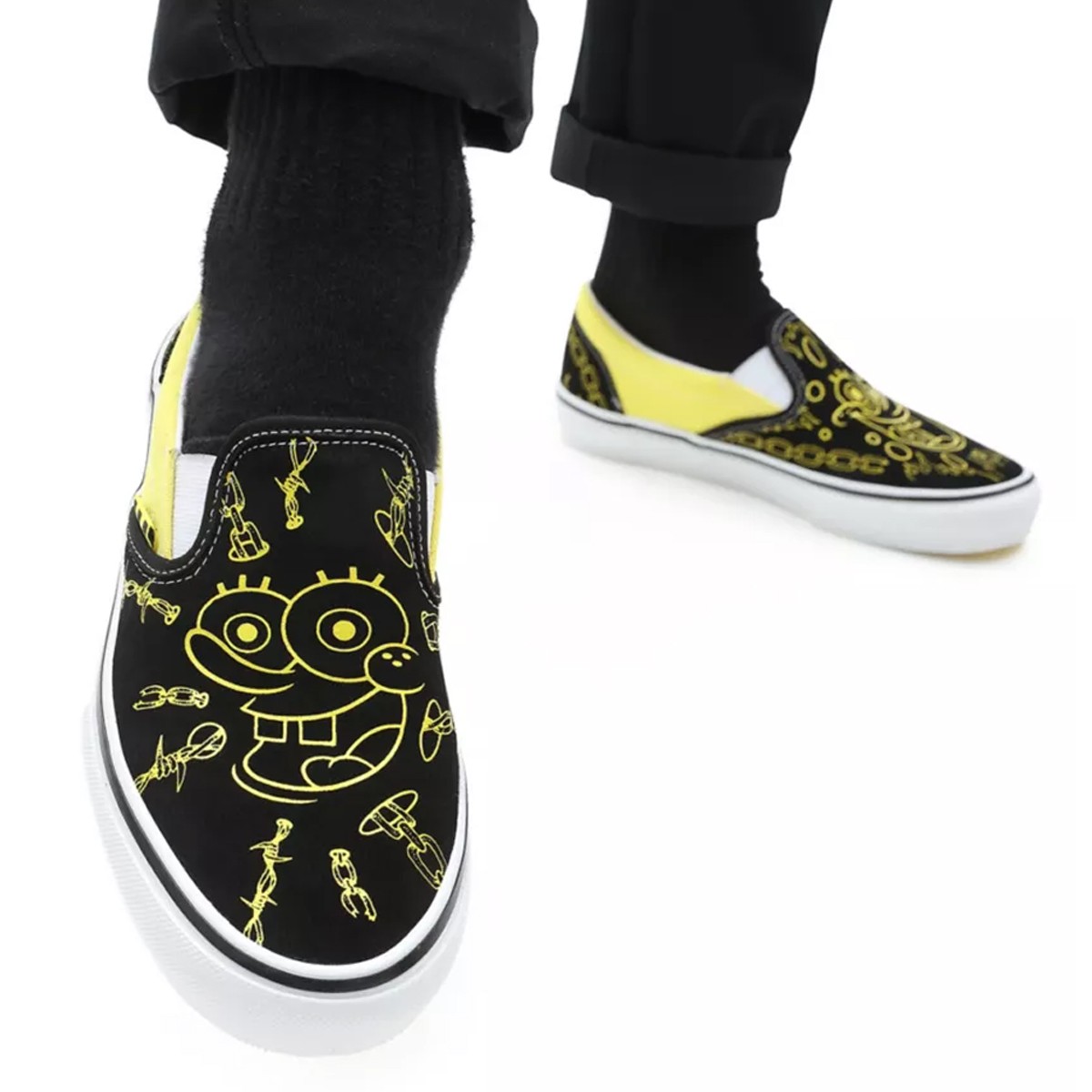 Vans x Spongebob Skate Slip-On Erkek Ayakkabısı VN0A5FCAZAU1