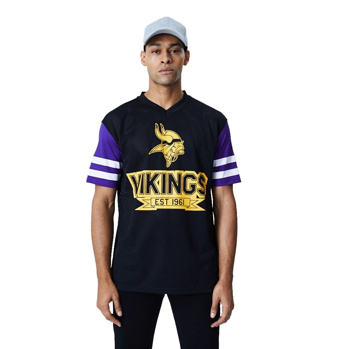 New Era NFL Minnesota Vikings Contrast Sleeve Oversized T-Shirt 12195347