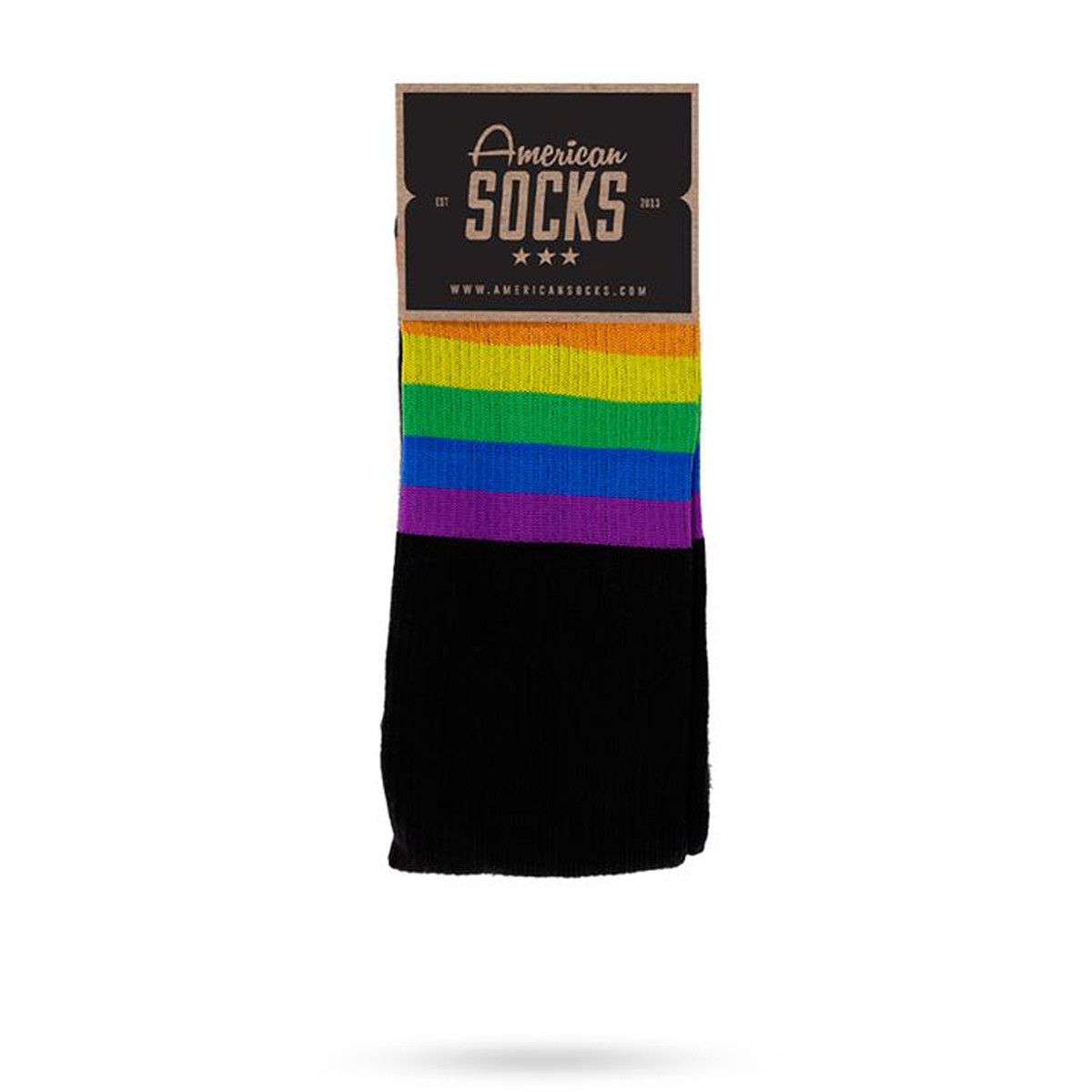 American Socks Rainbow Pride Black Mid High Çorap AS070