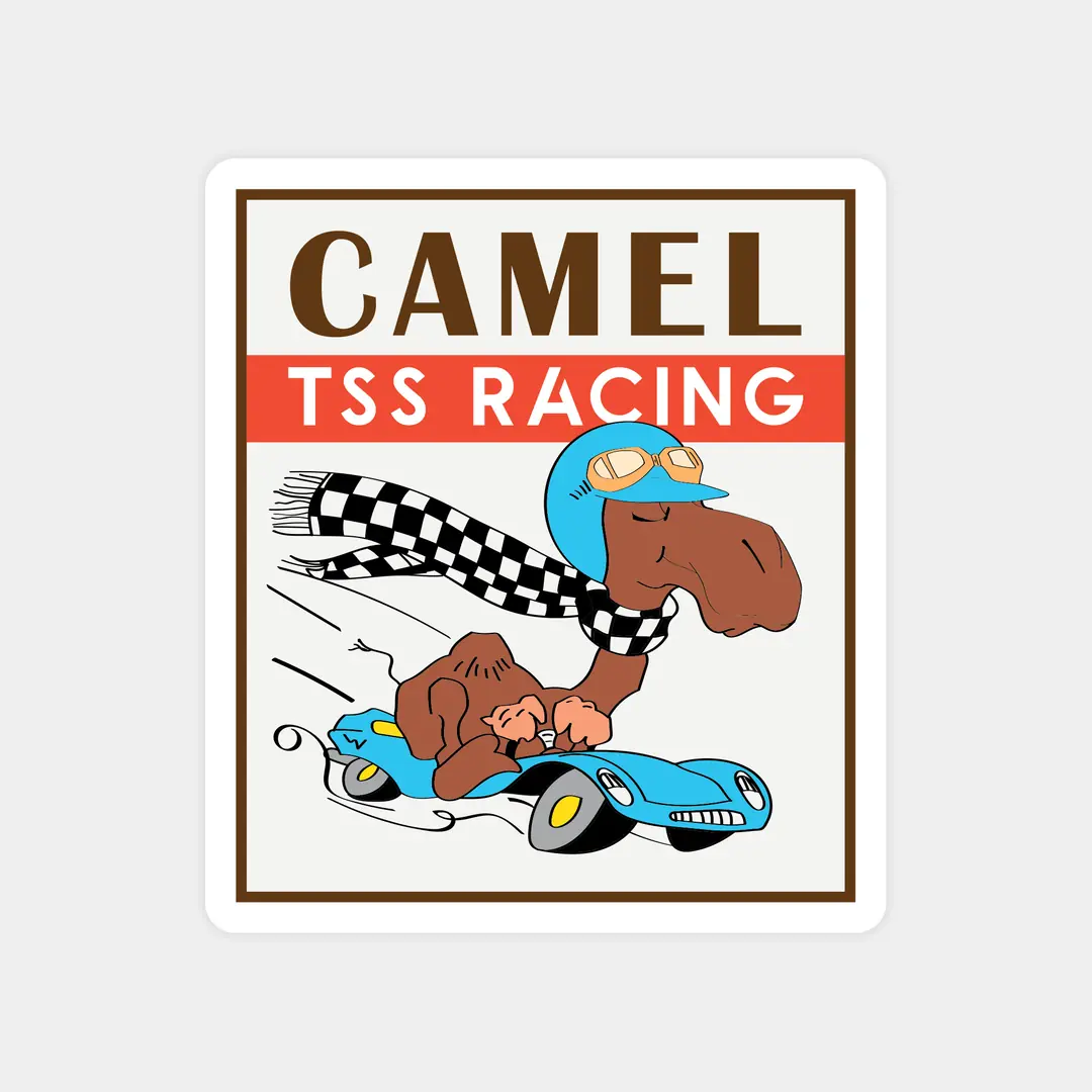 Camel Racing Sticker | The Sticker Story