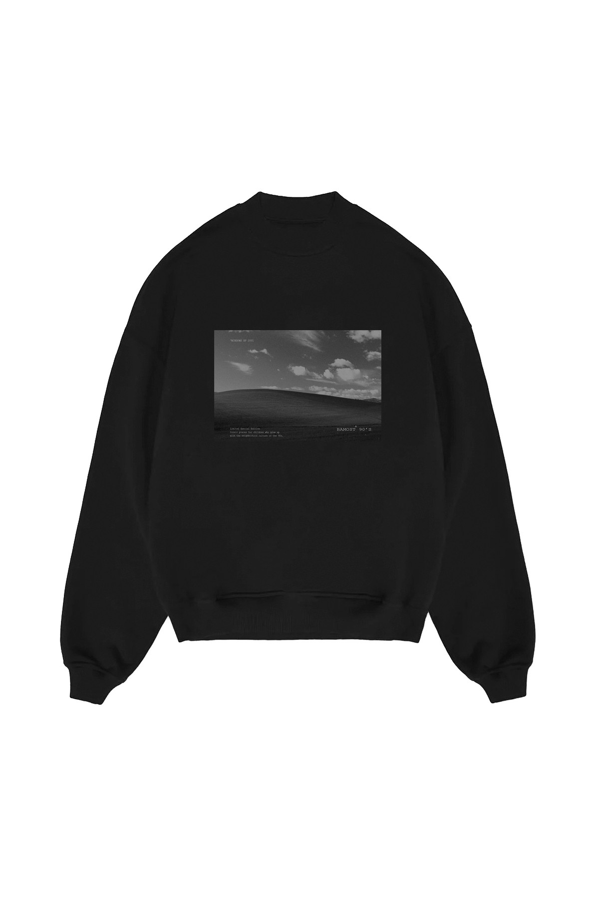 Wdws Xp - 90's Club Oversize Sweatshirt - BLACK