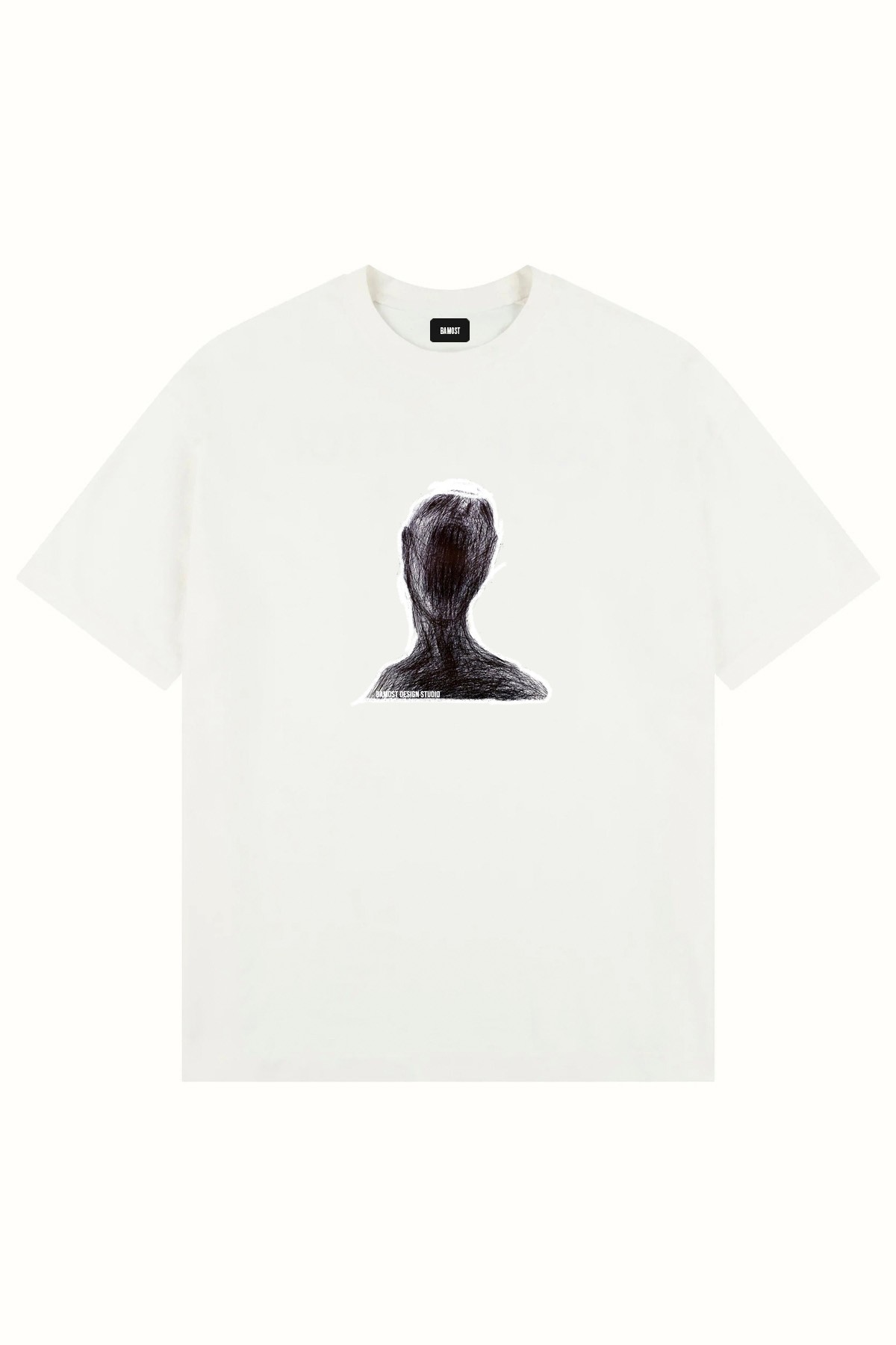 2012 - Oversize Baskılı T-Shirt - BEYAZ