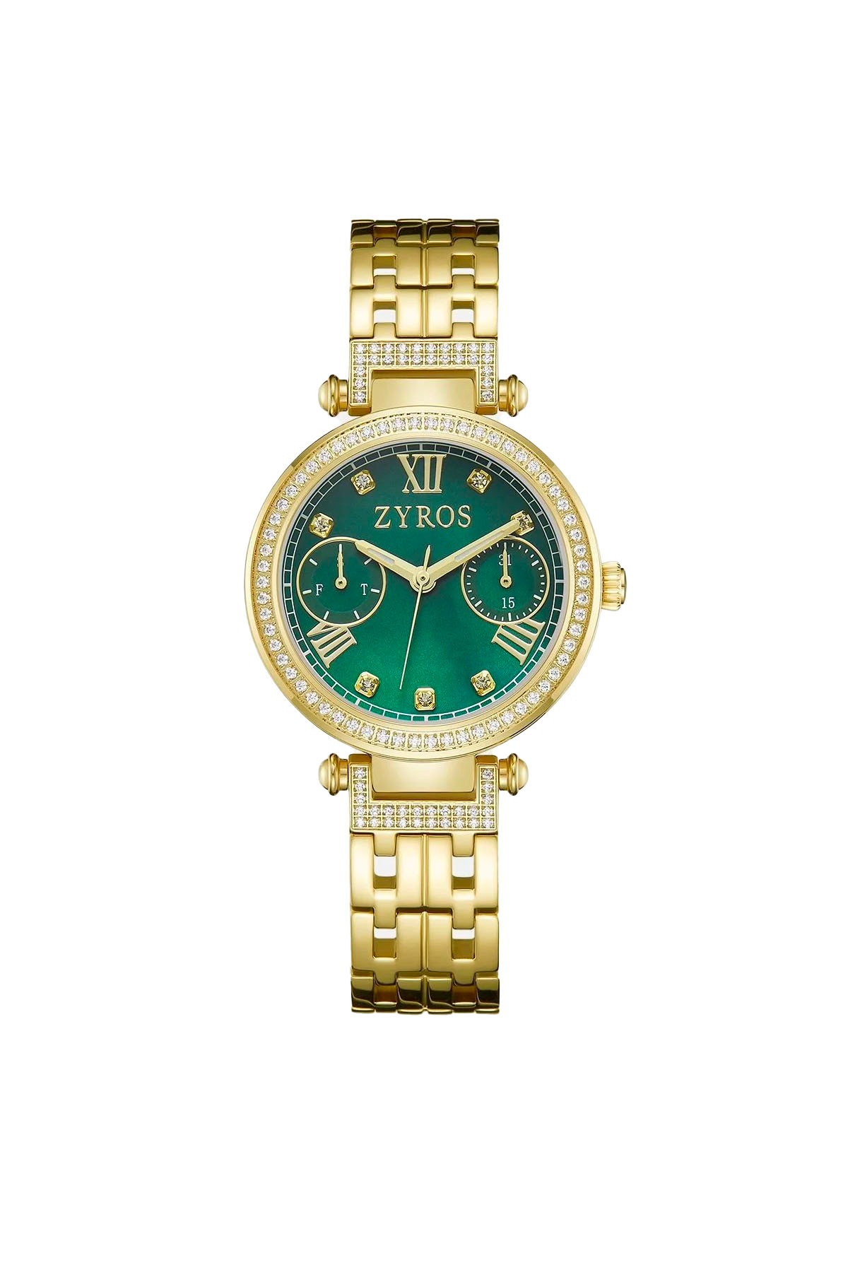 Clara - Steel Strap Women's Wristwatch - GREEN