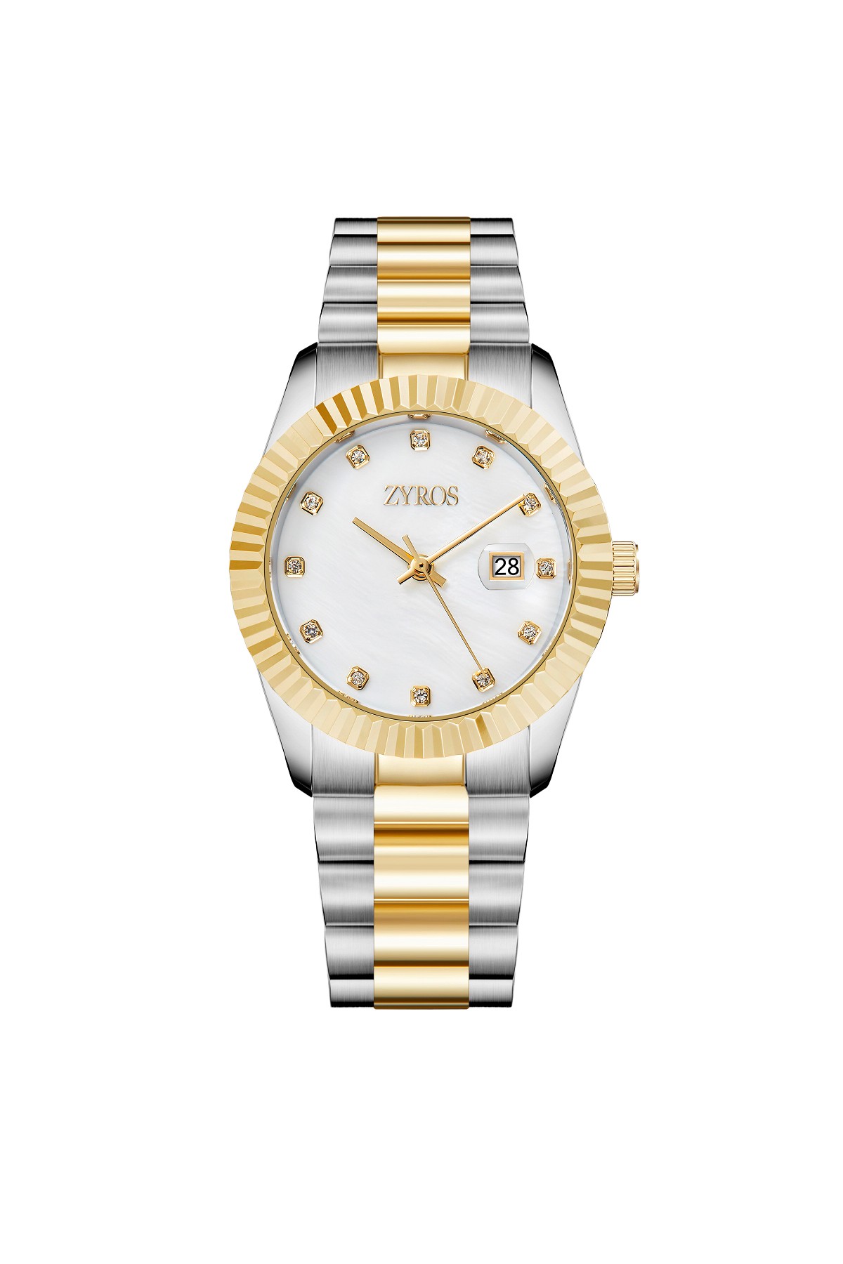 Jessica - Yellow and Silver Steel Band Women's Wristwatch