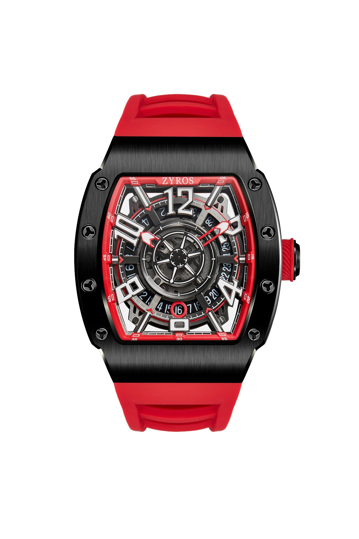 Ernest - Silicone Band Automatic Men's Wristwatch - RED