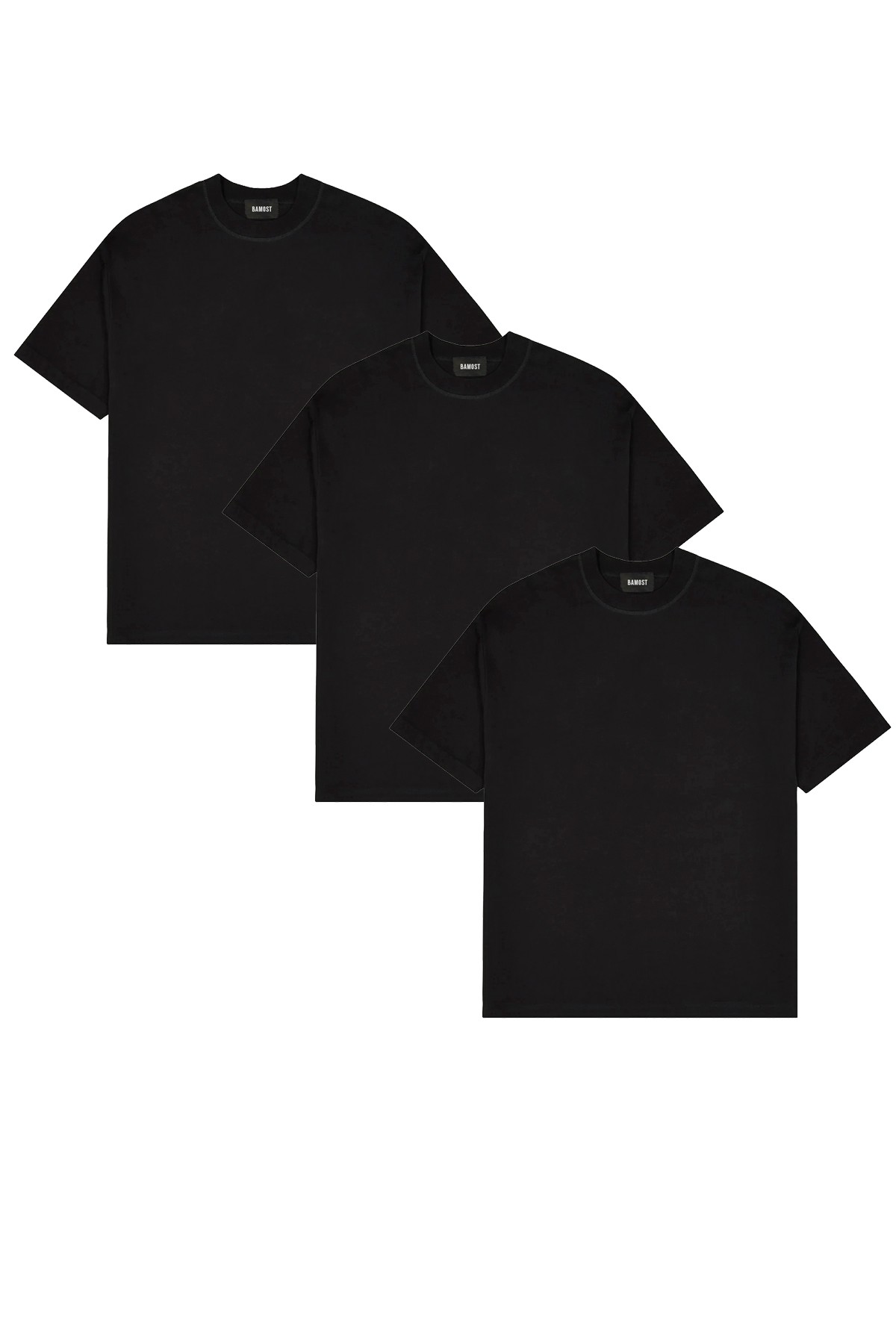 Boris - 3'lü Basic T-shirt Paketi - Siyah