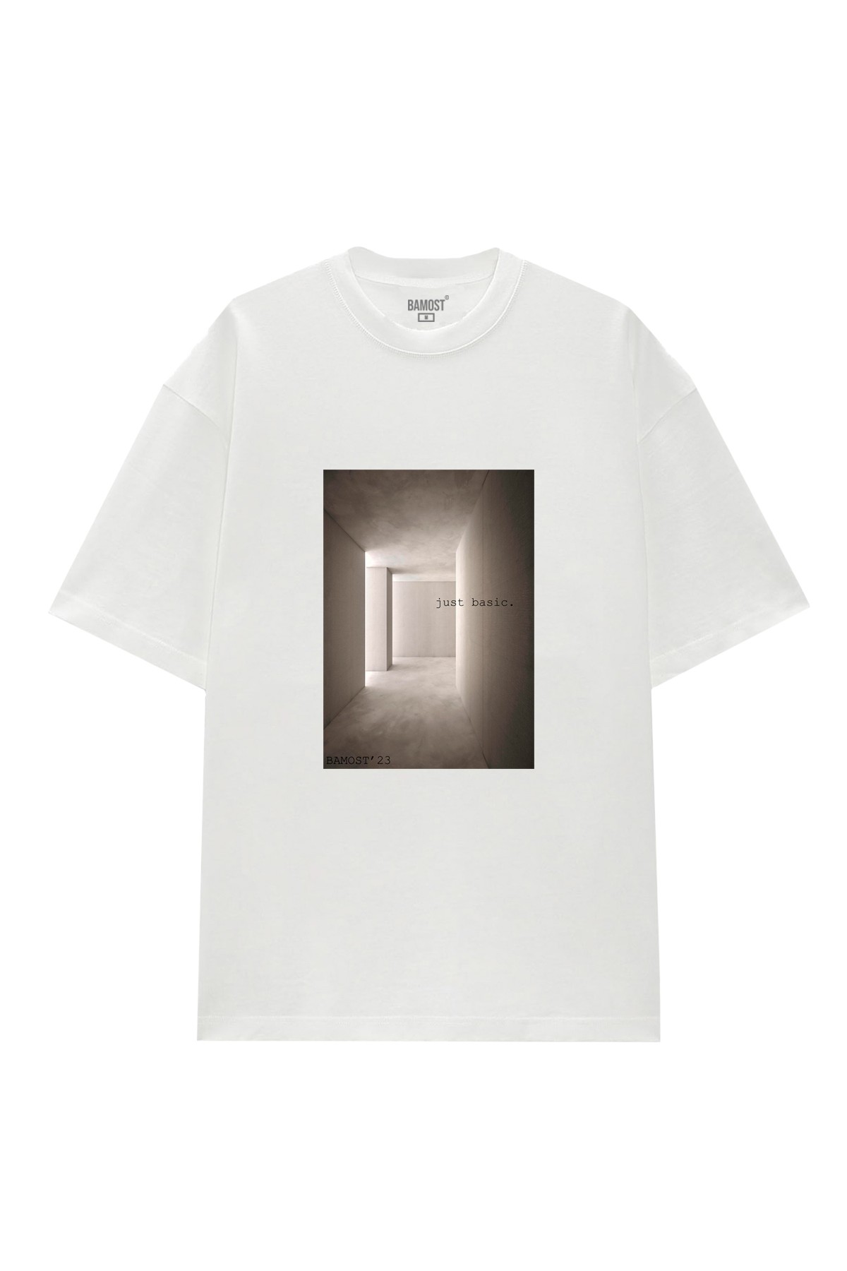 Perspective'5 - Unisex Oversize T-Shirt - BEYAZ