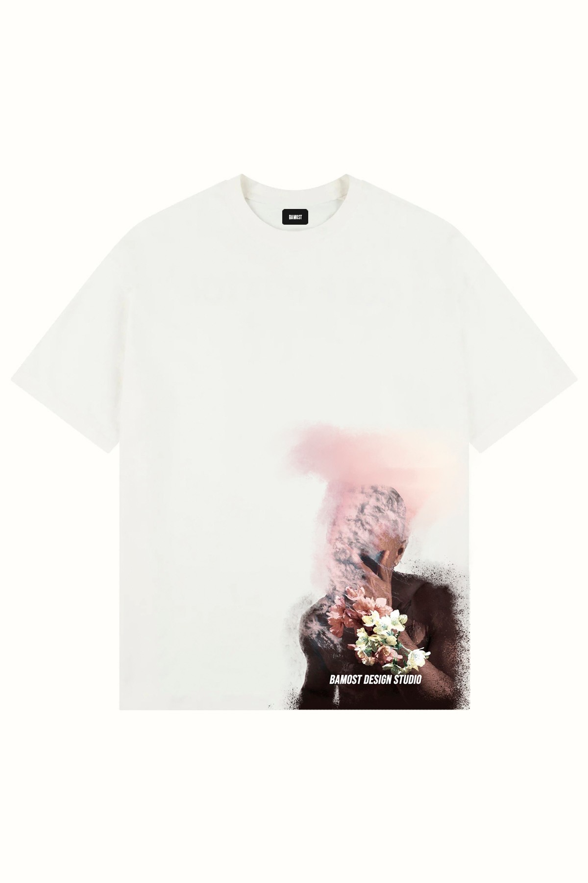 2015 - Oversize Baskılı T-Shirt - BEYAZ