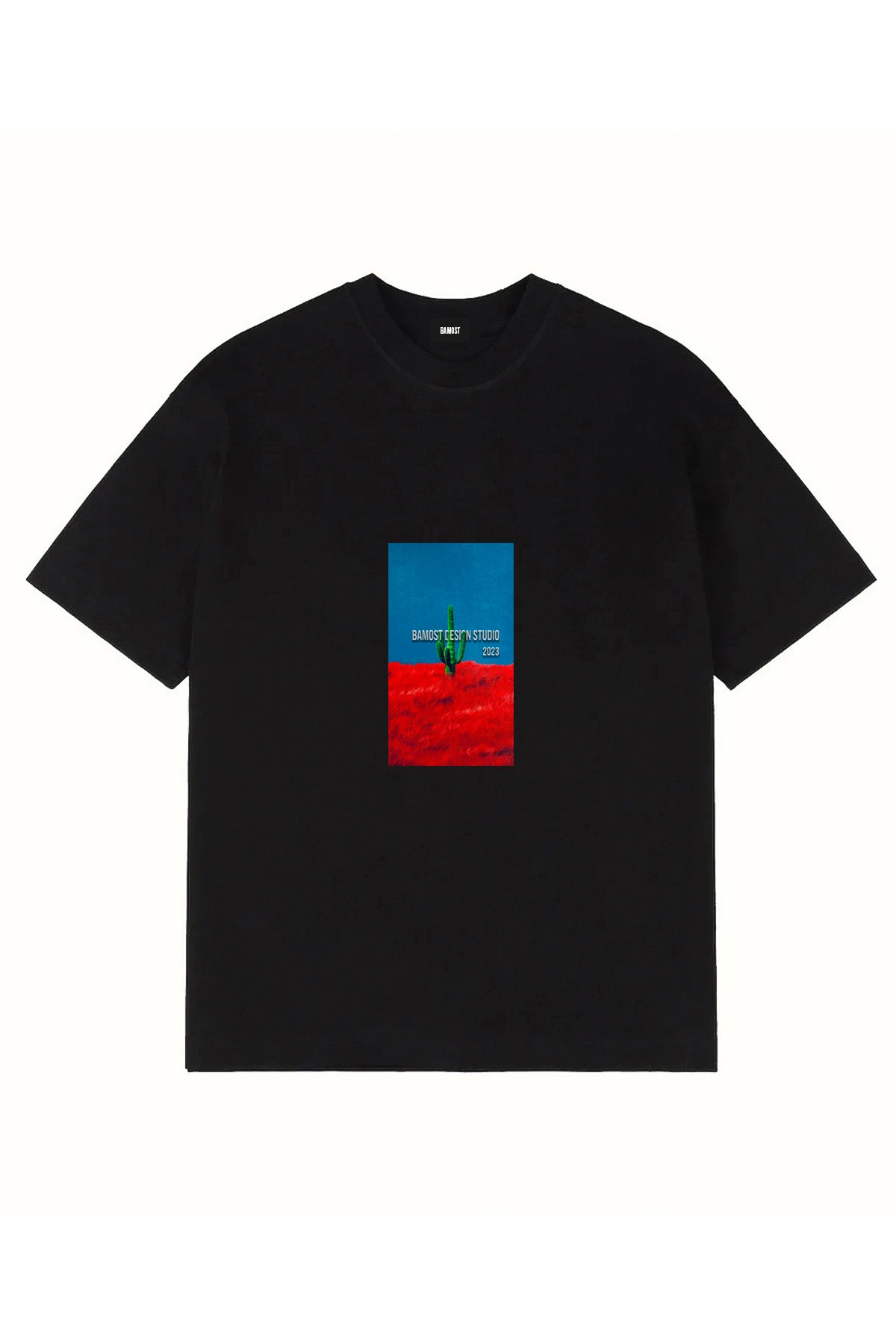 2010 - Oversize Printed T-Shirt - BLACK