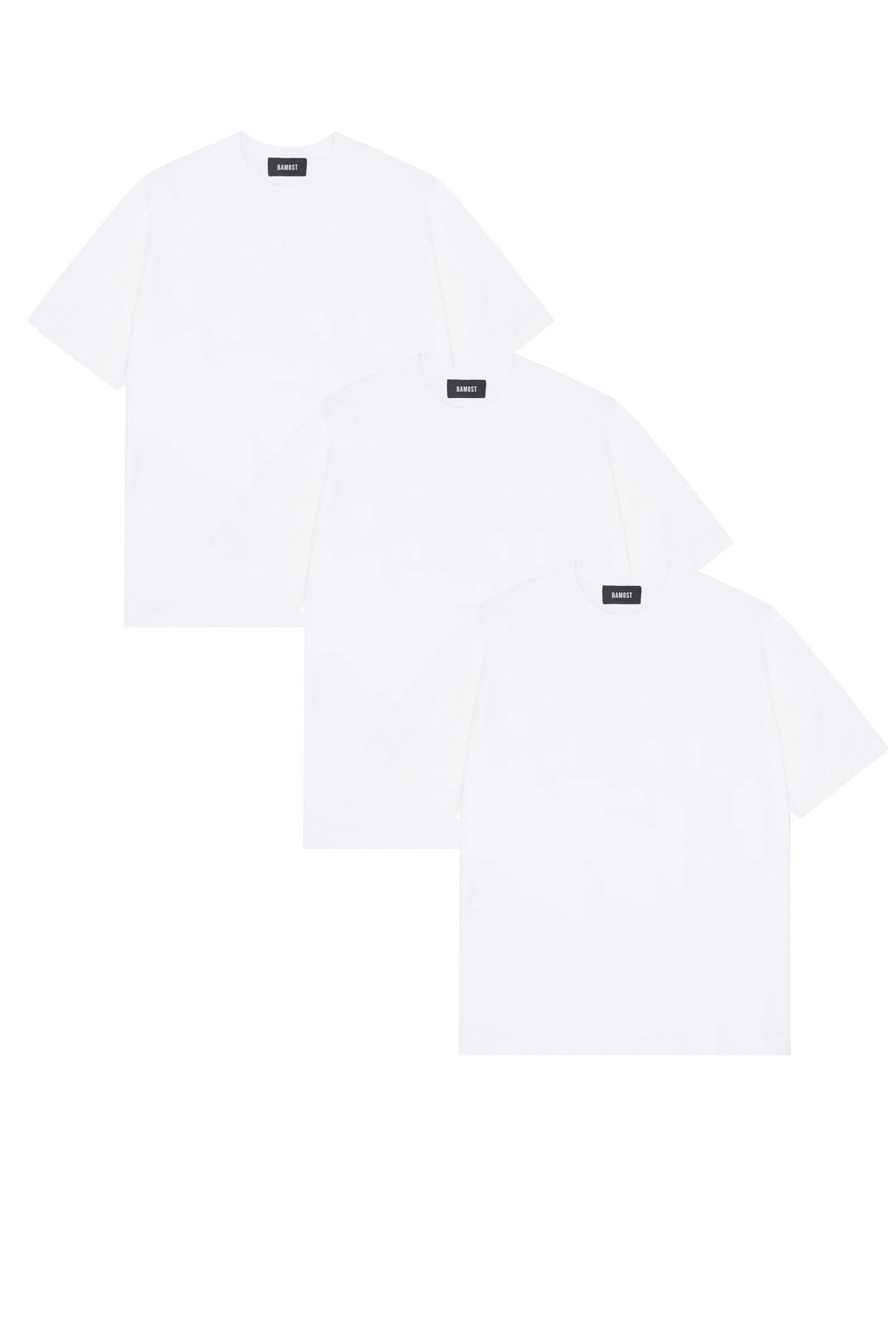 Boris - 3'lü Basic T-shirt Paketi - Beyaz