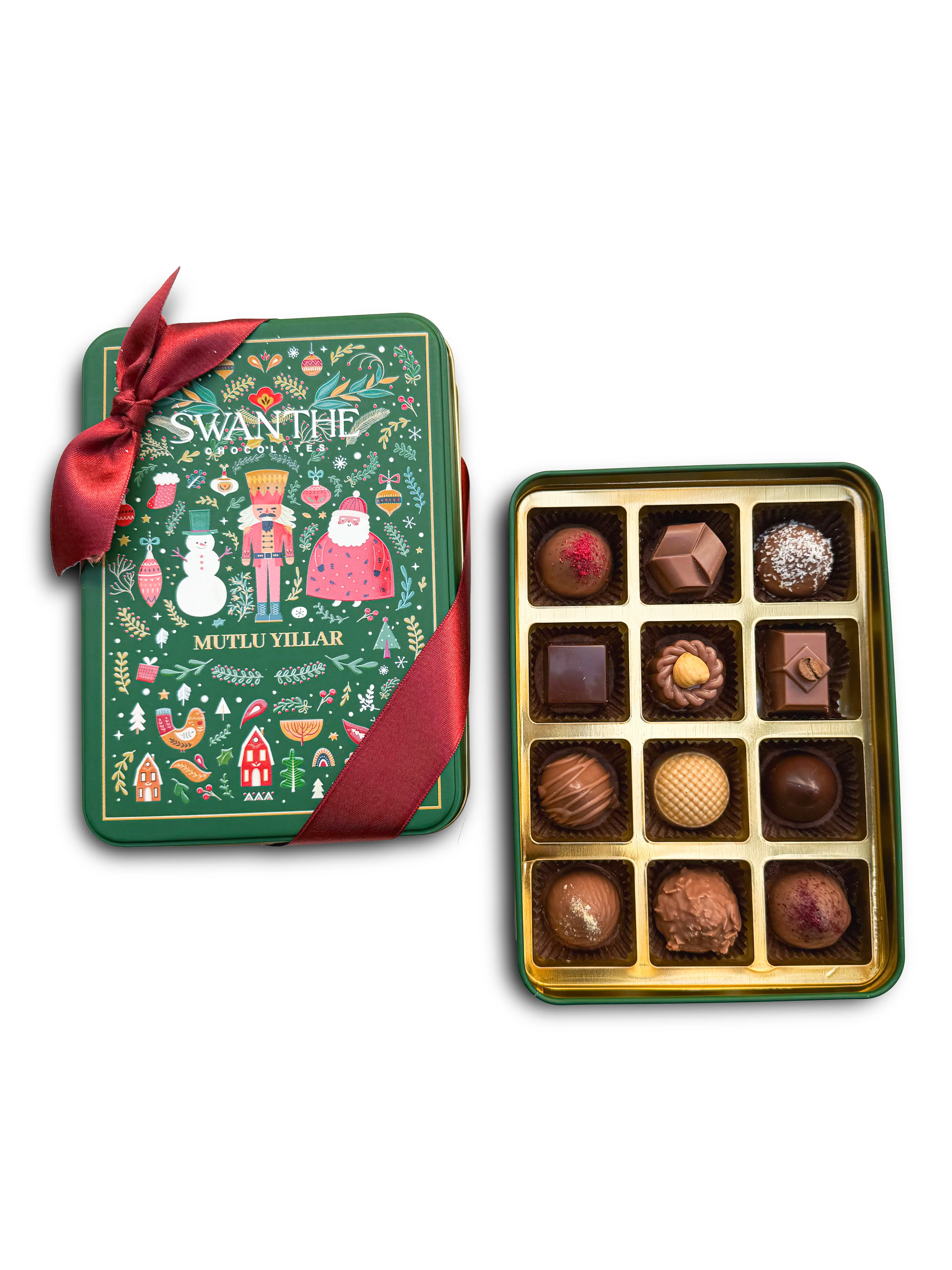 Yılbaşı Özel Teneke Kutu Gurme Çikolatalar
