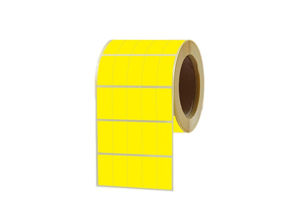 Sarı Renkli Termal Barkod Etiketi 20x40 5'li 1000'li Sarım 6 Rulo