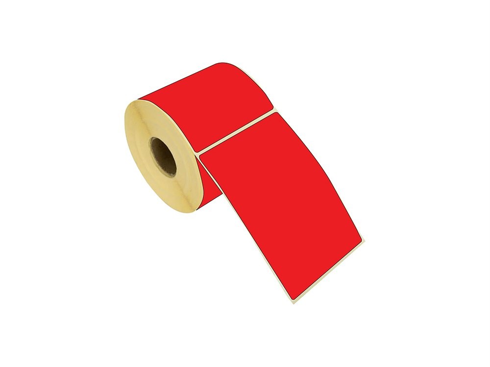Kırmızı Renkli Termal Barkod Etiketi 100x150 200'lü Sarım 6 Rulo