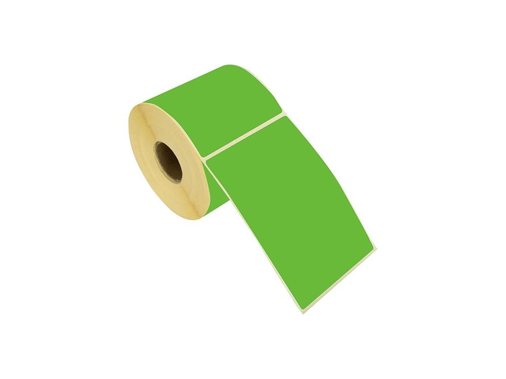 Yeşil Renkli Termal Barkod Etiketi 100x150 200'lü Sarım 6 Rulo