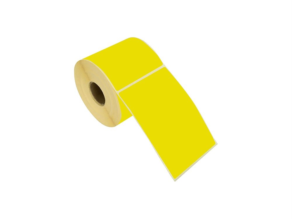 Sarı Renkli Termal Barkod Etiketi 100x150 200'lü Sarım 6 Rulo