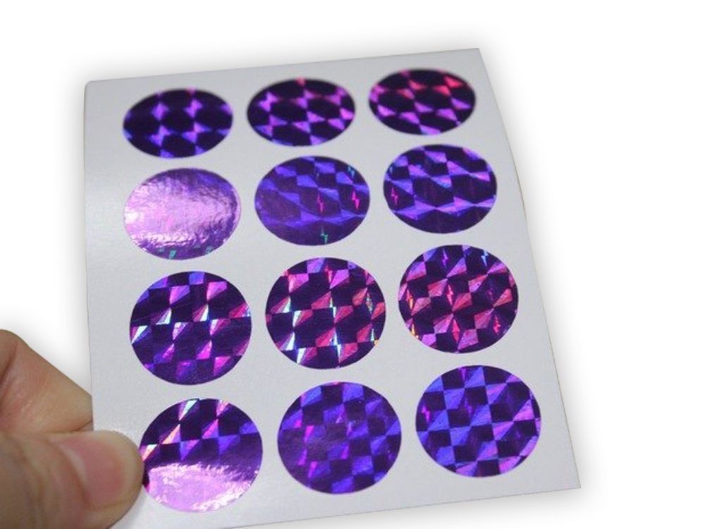 Hologram Plastik Yuvarlak Etiket 30 mm 2000'li Sarım 8 Rulo