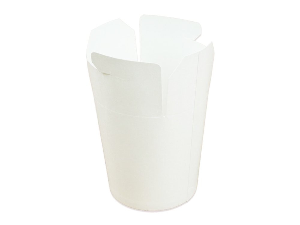 Beyaz Karton Noodle Kutusu 26 Oz (Kilitli Kapak)