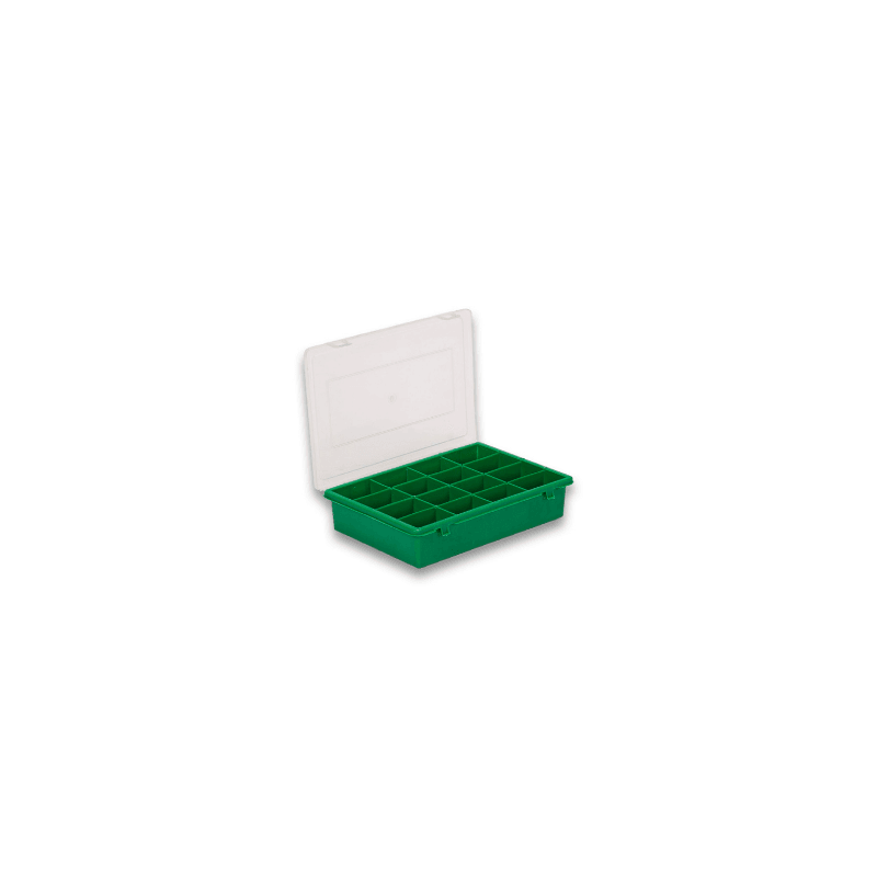 Plastik Organizer Kutu 16 Bölmeli 17x24x5,5 cm Yeşil - 616