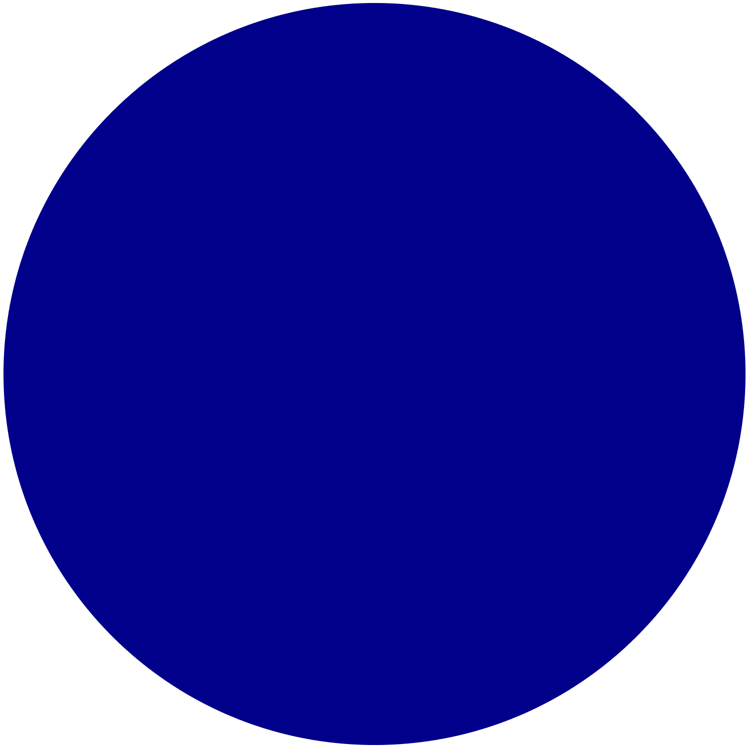 Yuvarlak Renk Etiketi PP Opak Mavi Çap: 50 mm 1 Rulo (250 Adet)