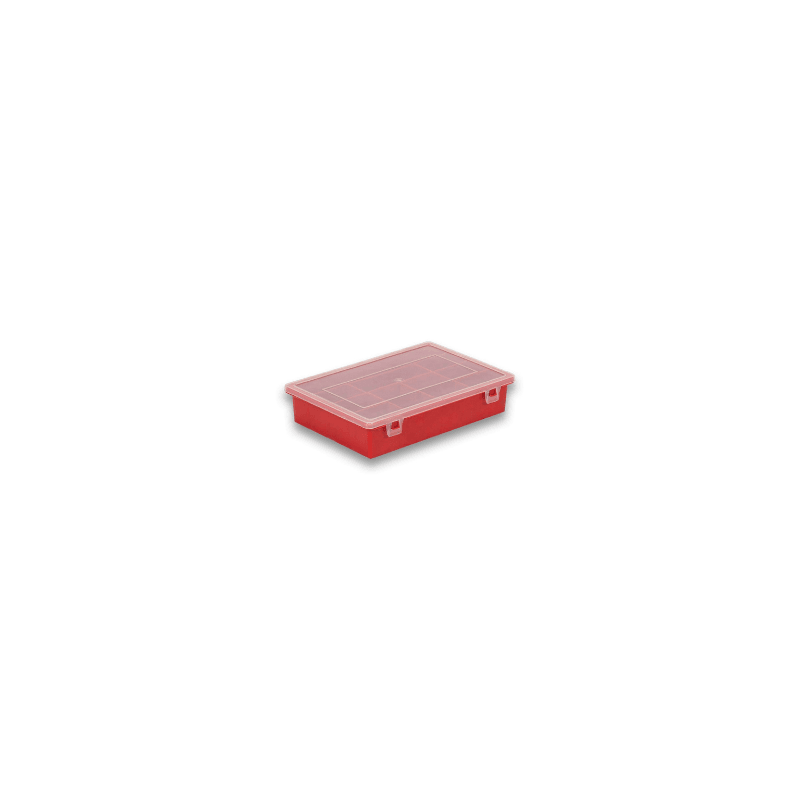 Plastik Organizer Kutu 10 Bölmeli 17x24x5,5 cm Kırmızı - 610