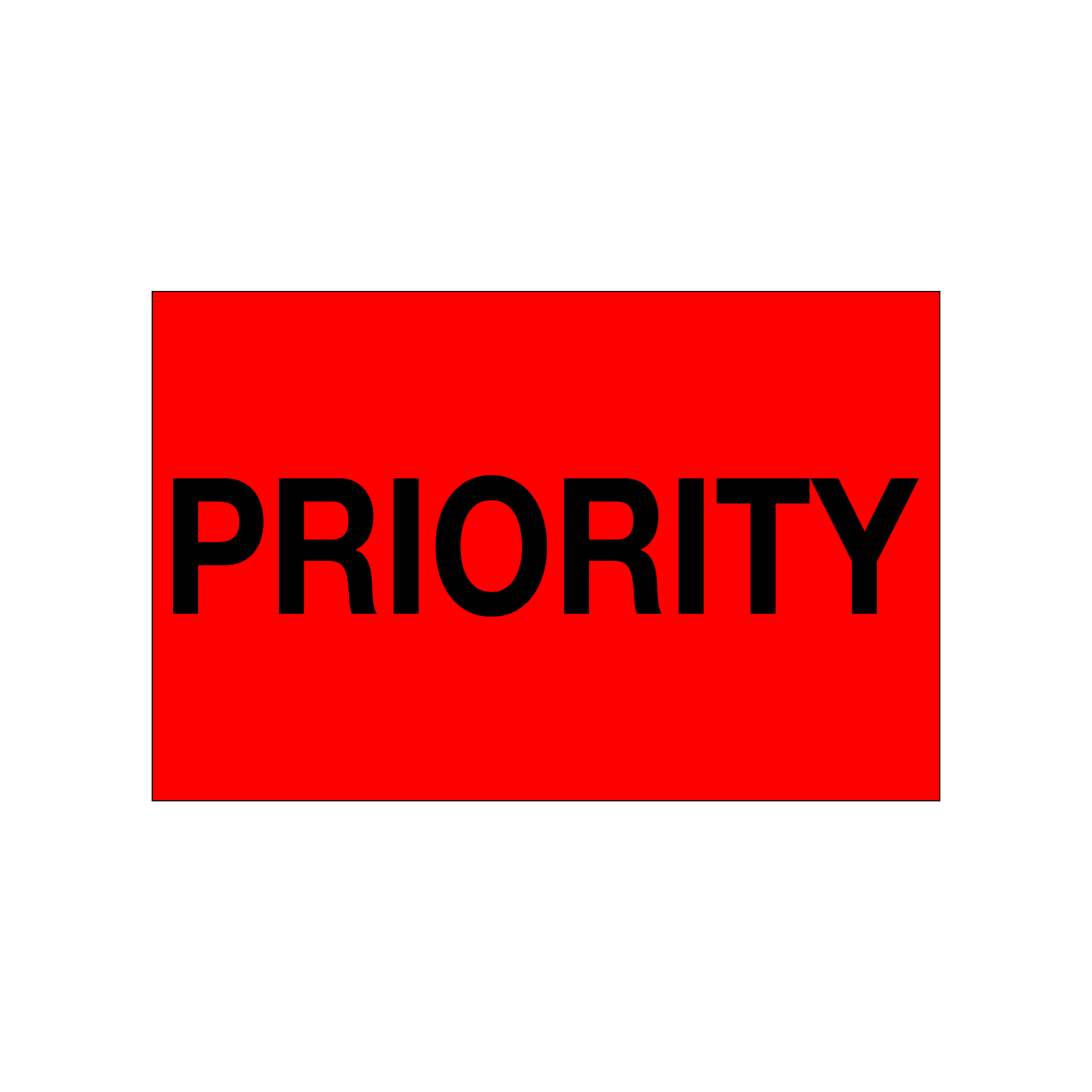 Baskılı Uyarı Etiketi Priority (Öncelik) PP Opak 85x55 mm 1 Rulo (250 Adet)