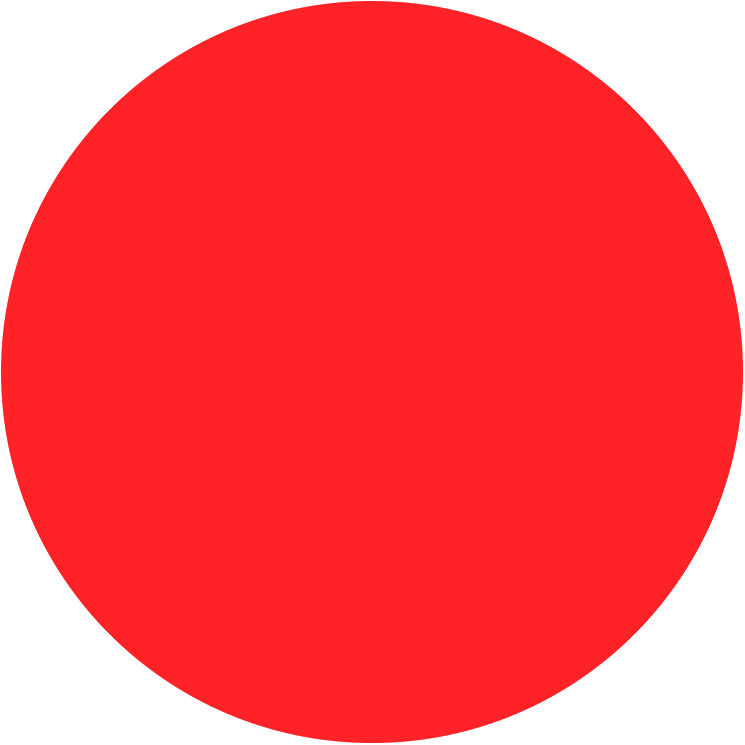 Yuvarlak Renk Etiketi PP Opak Kırmızı Çap: 50 mm 1 Rulo (250 Adet)