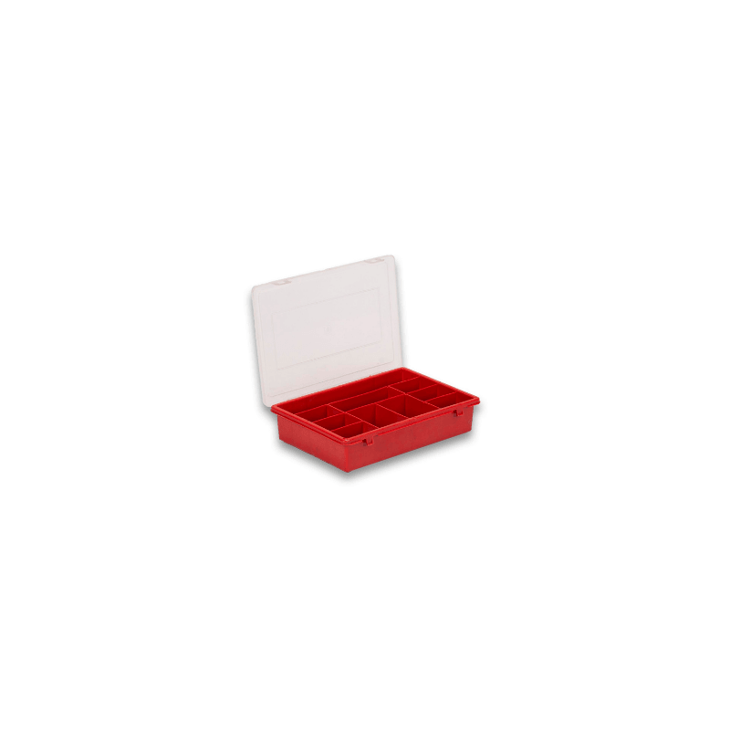 Plastik Organizer Kutu 10 Bölmeli 17x24x5,5 cm Kırmızı - 610